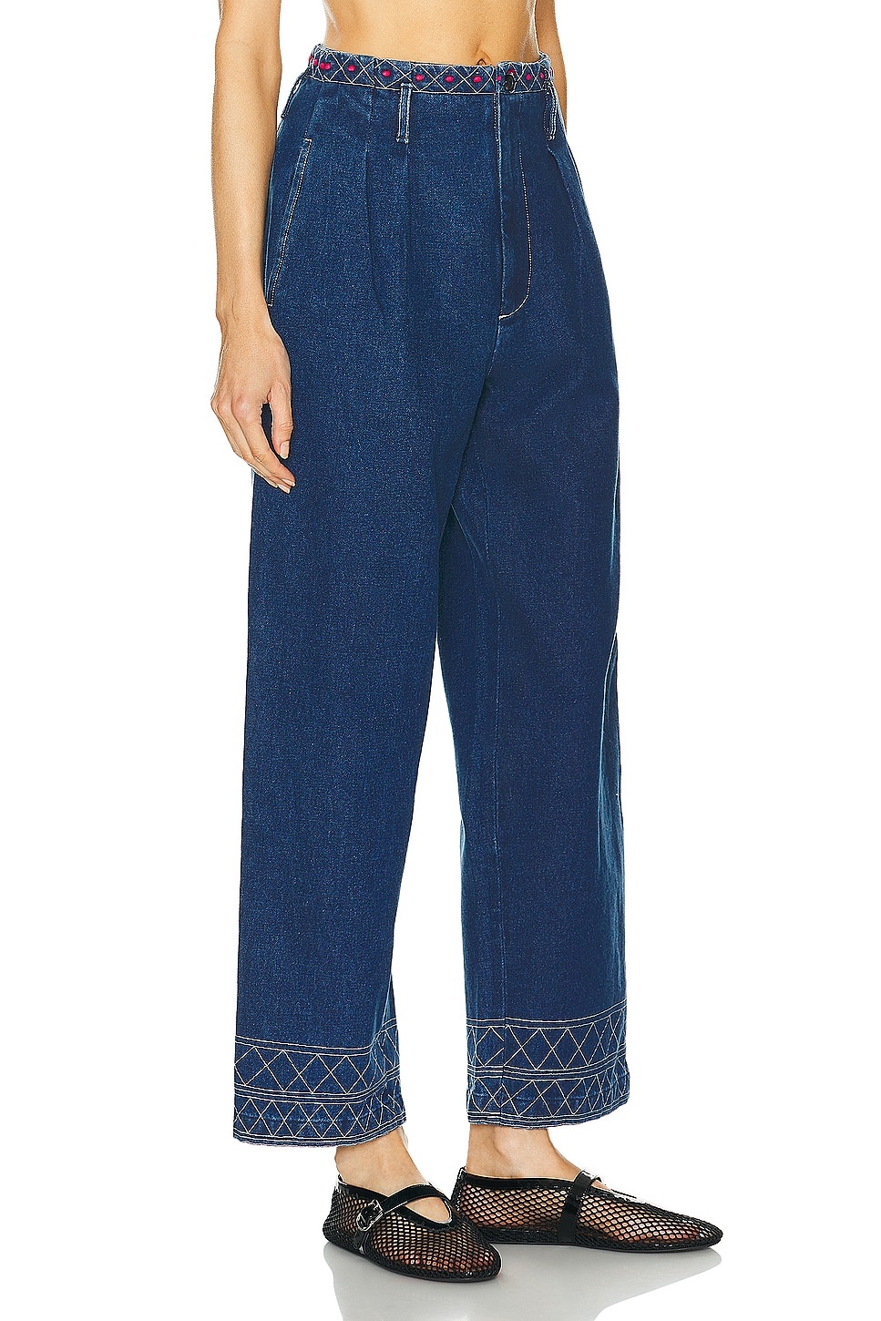 Embroidered Murray Wide Leg - 2