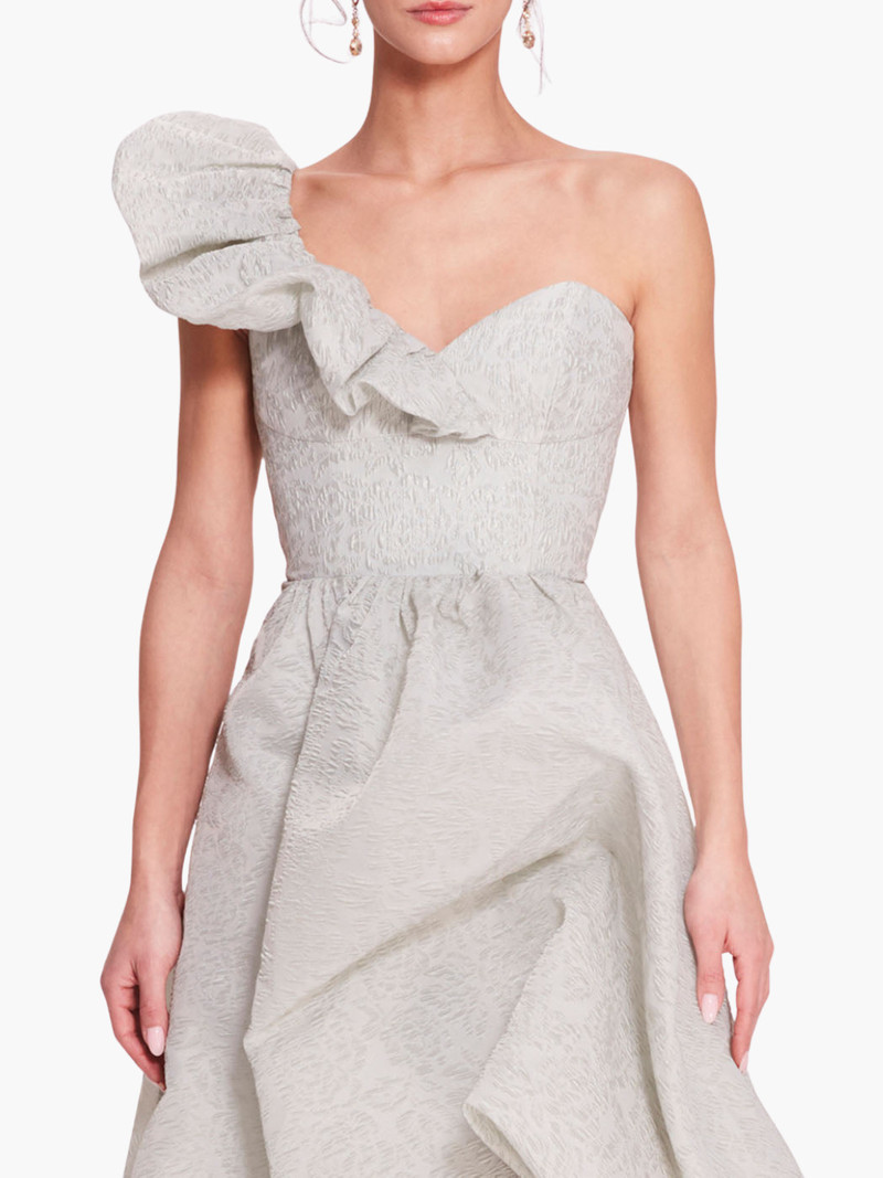 CLOQUE DRAPED GOWN 4