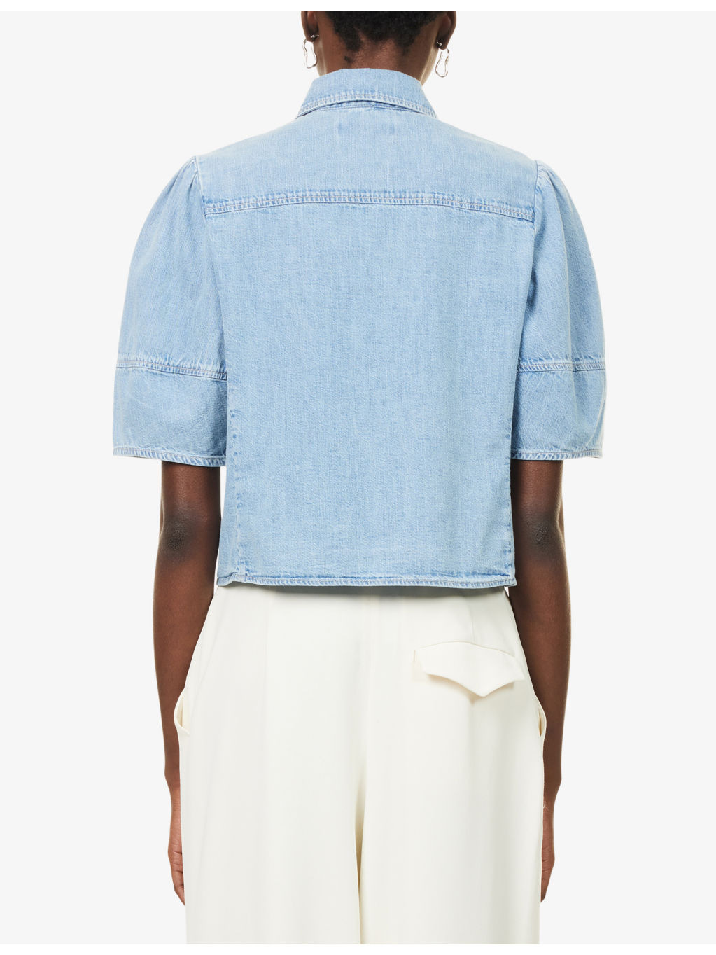The Lantern Denim Blouse - 4