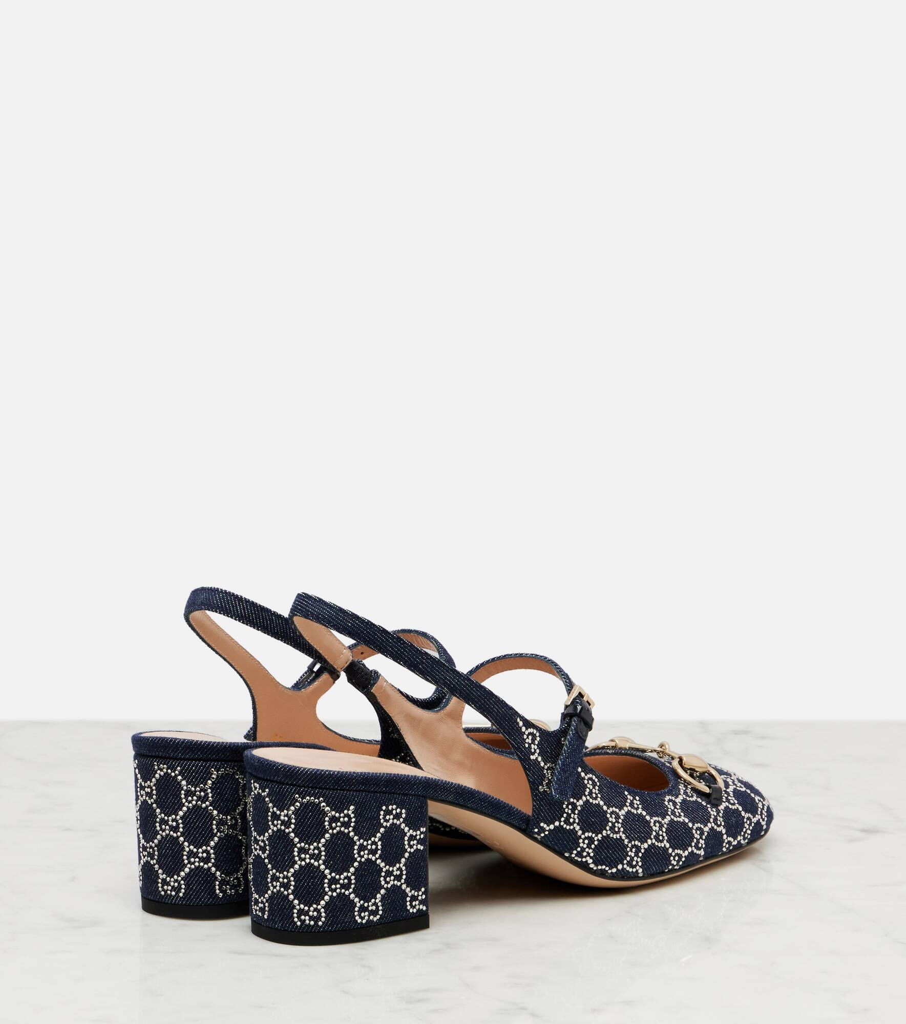 Lady Horsebit crystal-embellished sandals - 2