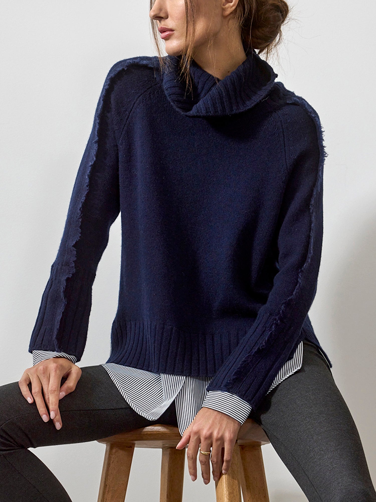 The Jolie Fringe Striped Layered Looker - 7