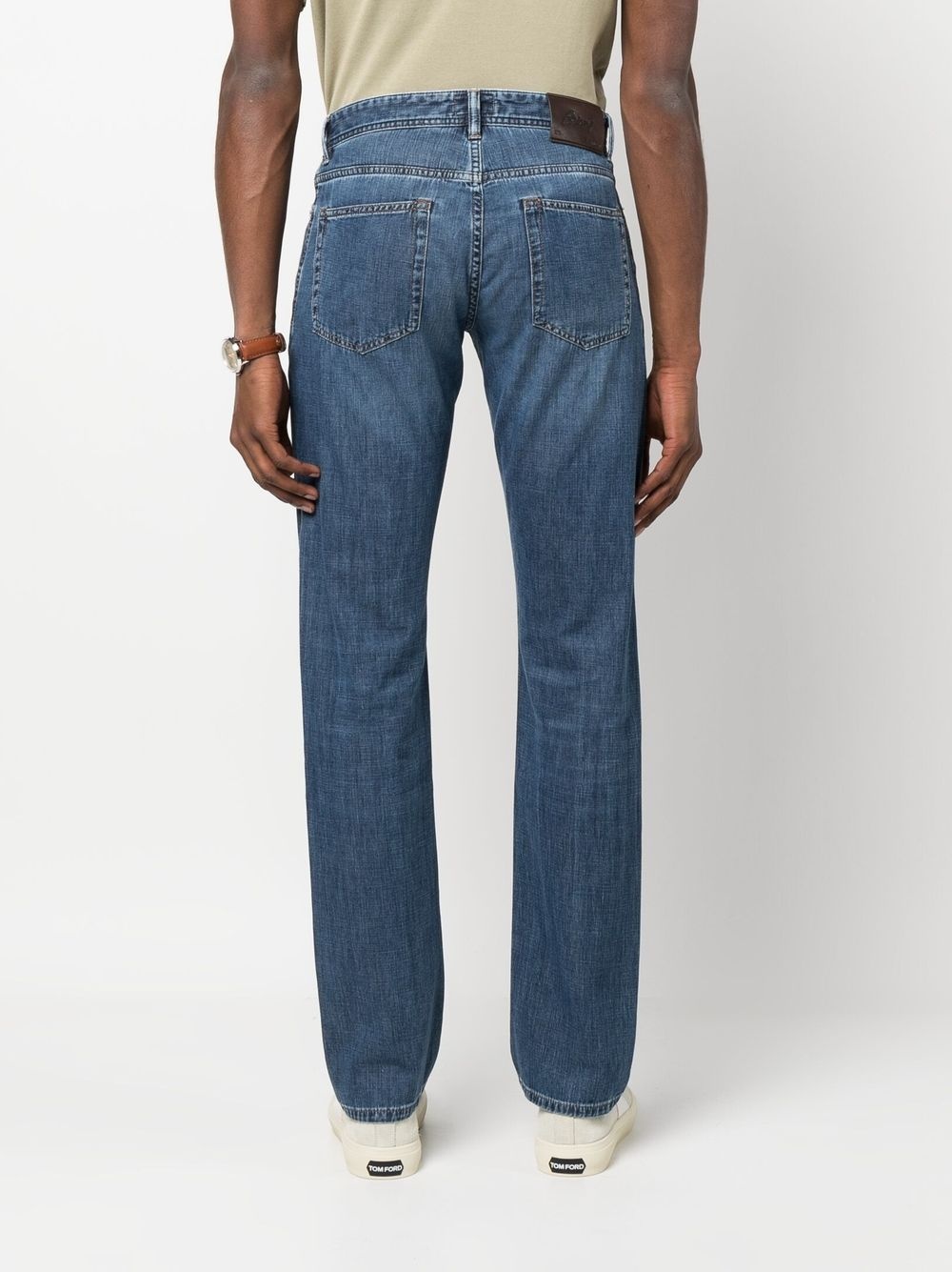 straight-leg cotton trousers - 4