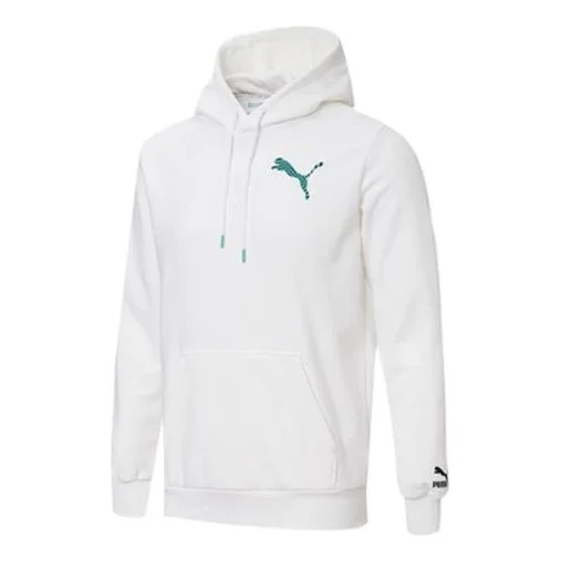 PUMA logo Printing Casual Sports Pullover White 596632-12 - 1