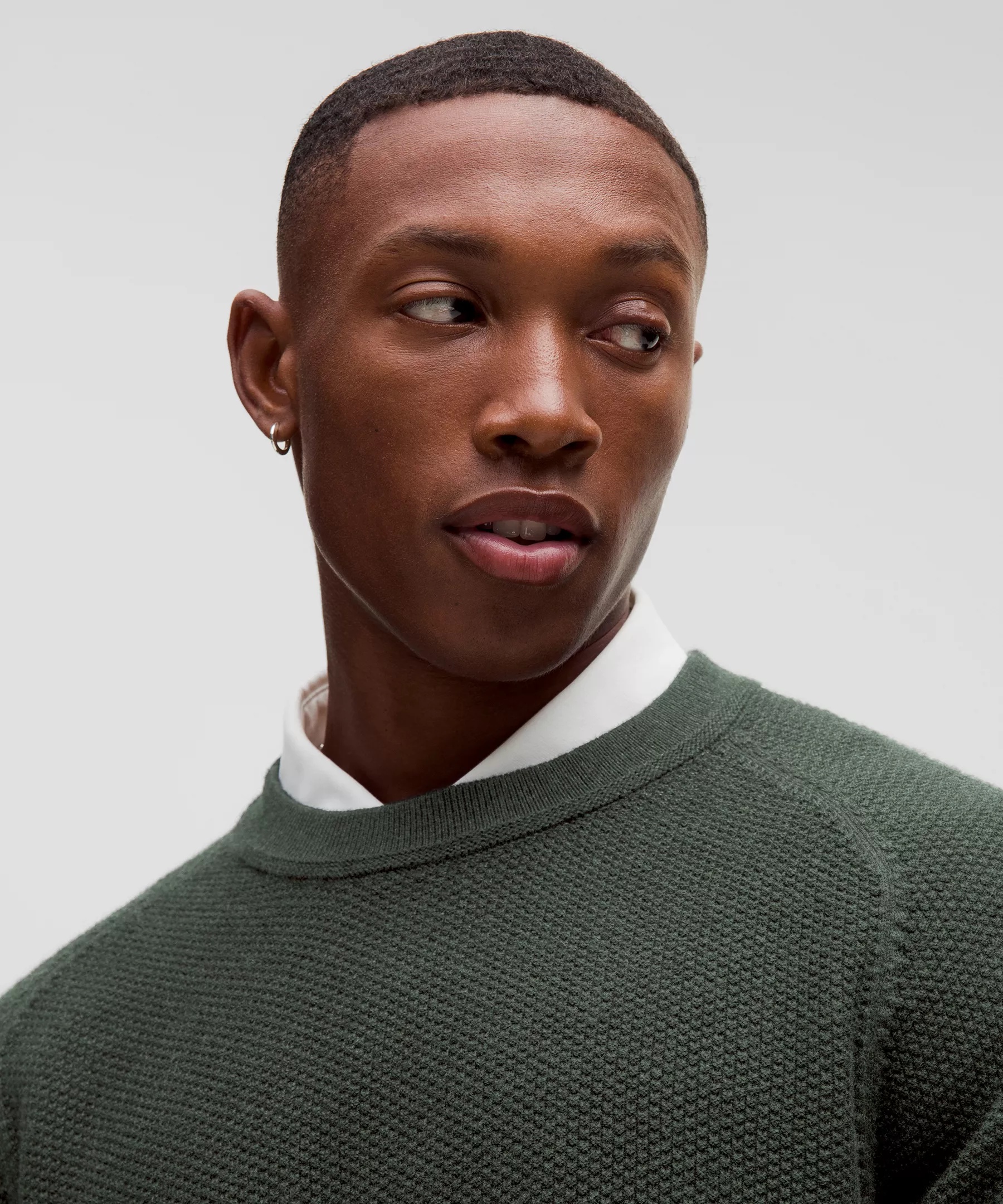 Textured Knit Crewneck Sweater - 4