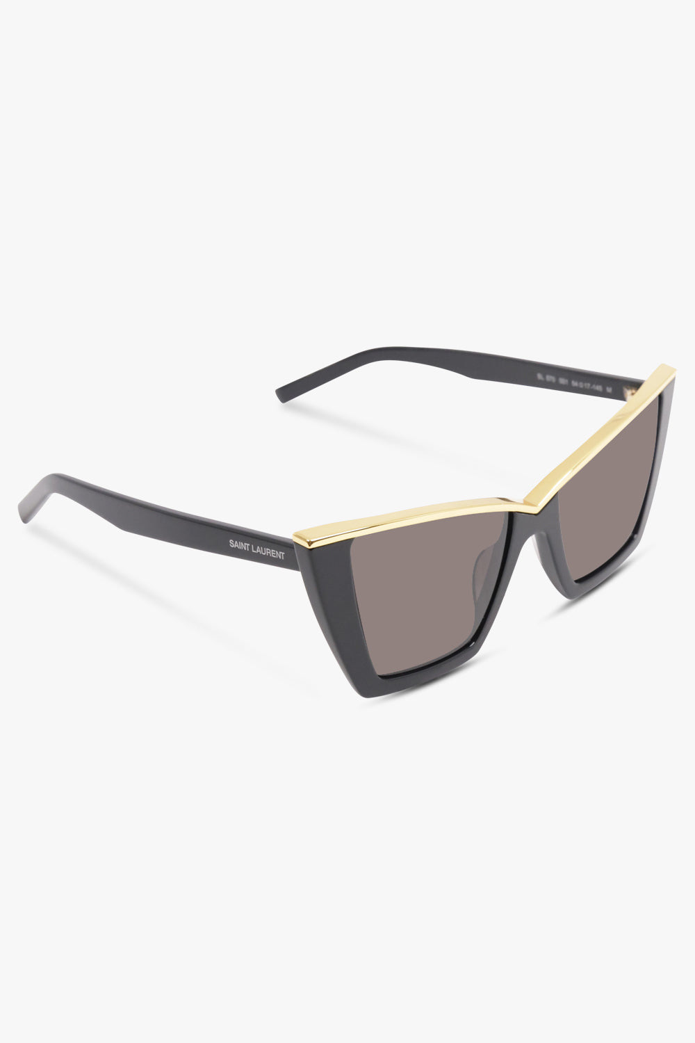 SL 570 GOLD TRIM CAT EYE SUNGLASSES | BLACK/GOLD - 2