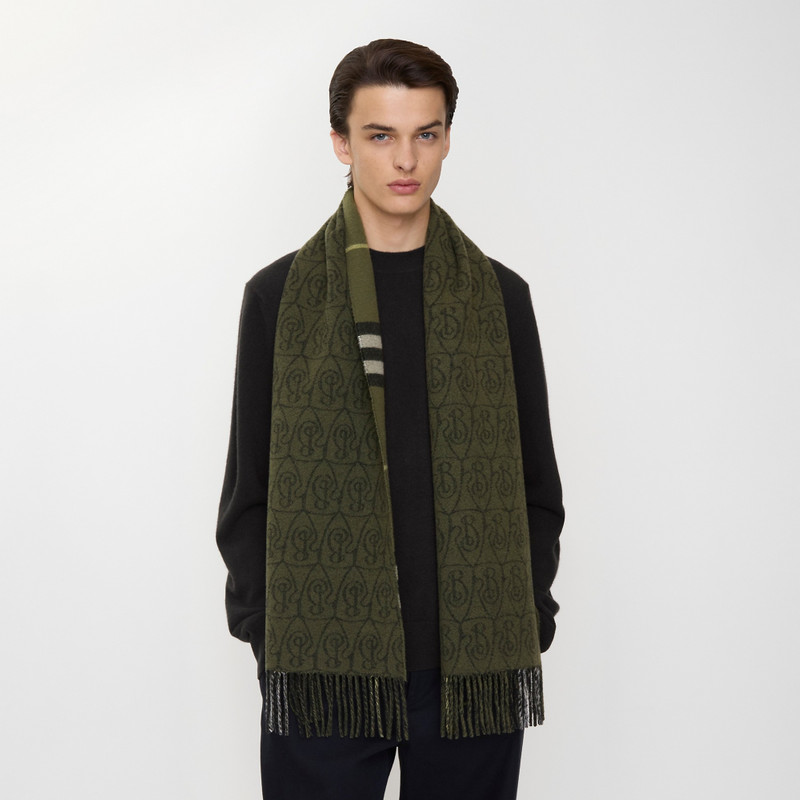 Reversible B Shield Cashmere Scarf 3