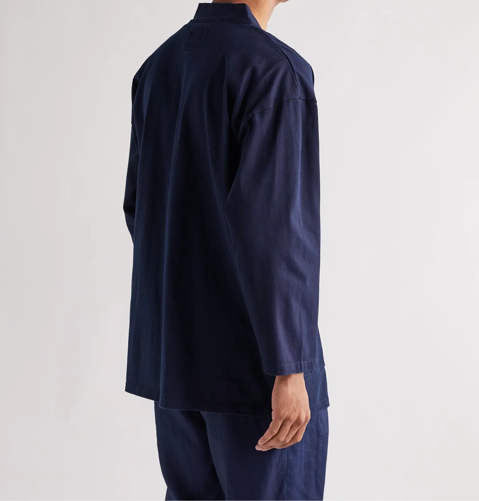 Indigo-Dyed Cotton-Jersey Cardigan - 4