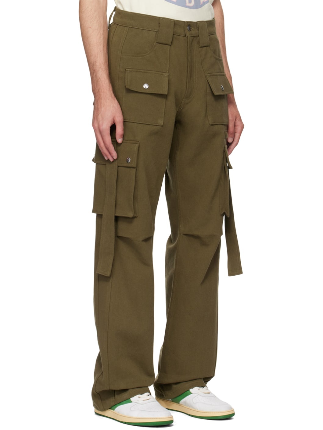 Green Pockets Cargo Pants - 2