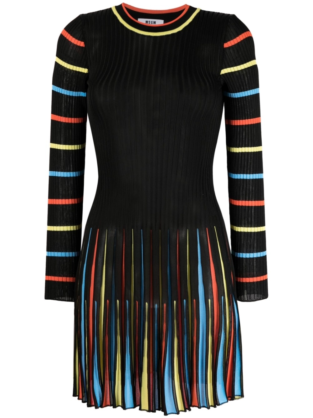 long-sleeve stretched dress - 1