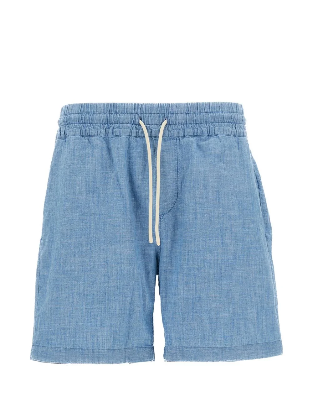 drawstring chambray shorts - 1