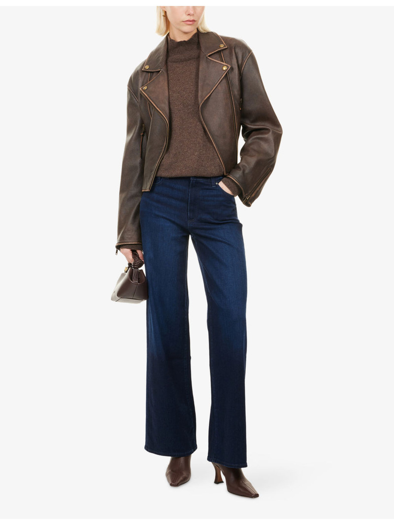 PAIGE "Anessa 33"" Wide-Leg Stretch-Denim Jeans" outlook
