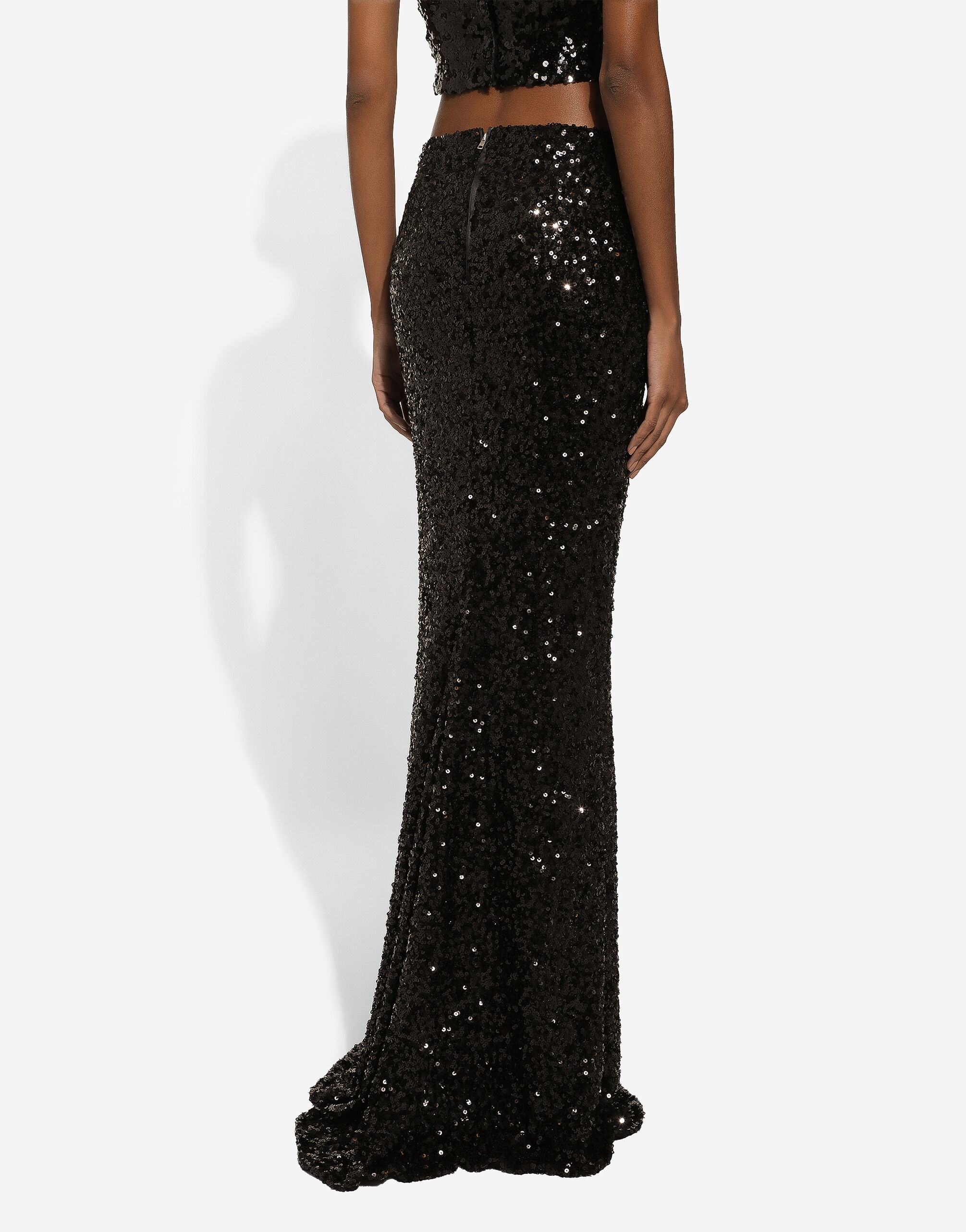 knee length dresses for ladies Dolce & Gabbana Multicolor Embellished Mermaid Gown Dress