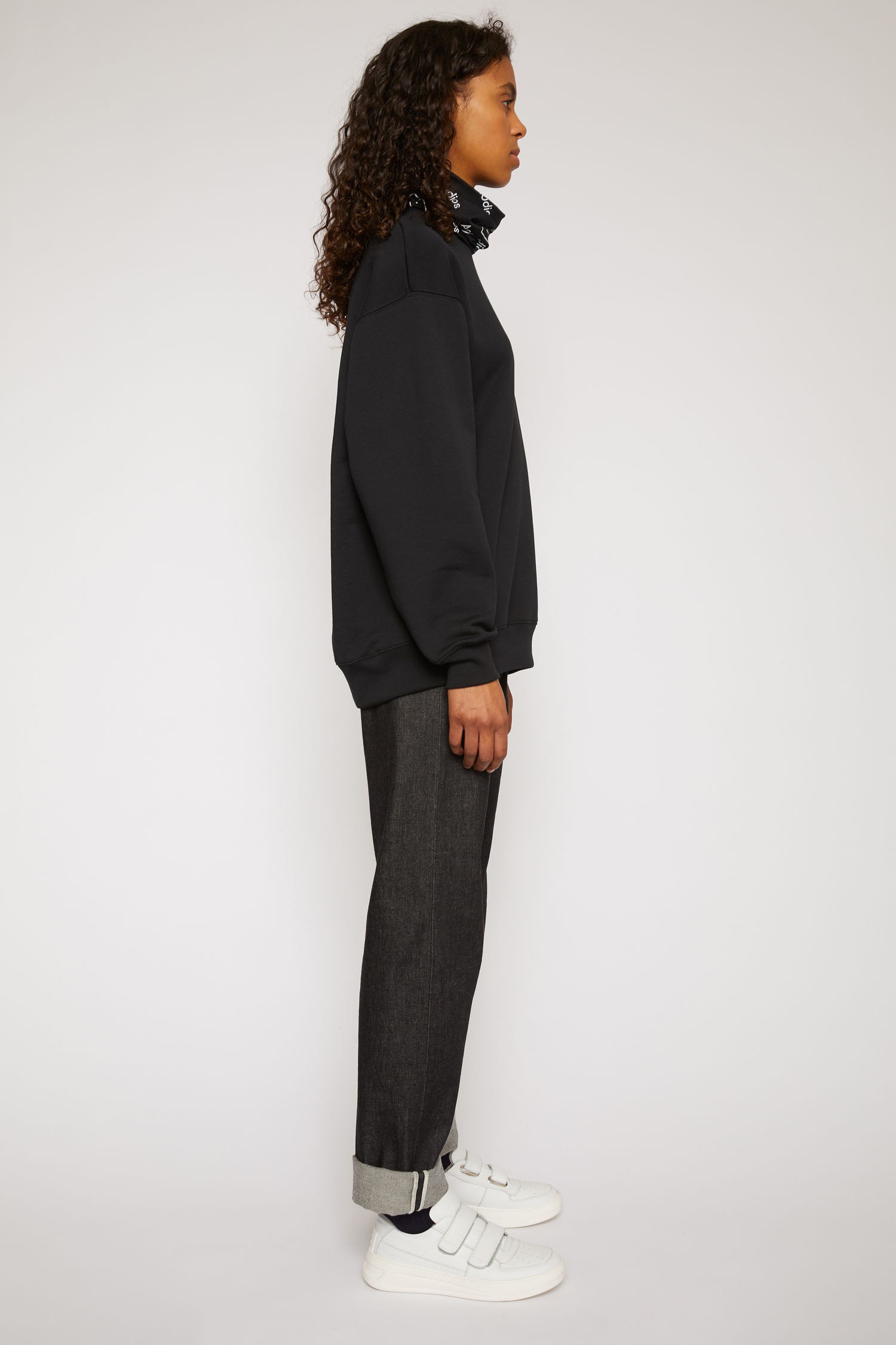 Crew neck sweatshirt black - 3