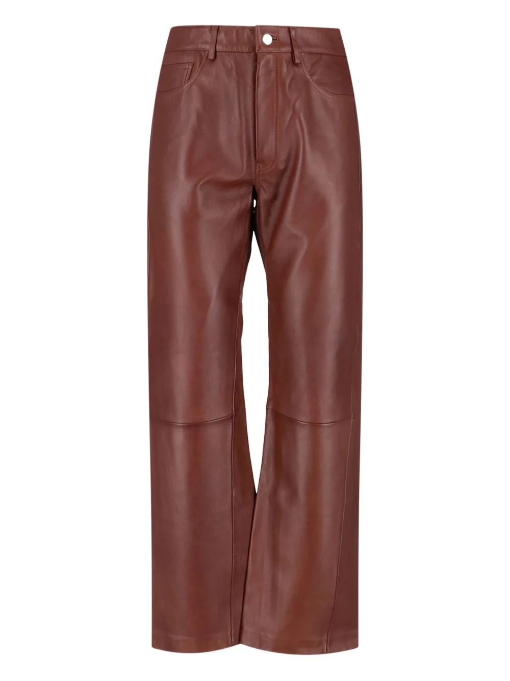 Straight Twist leather trousers - 1