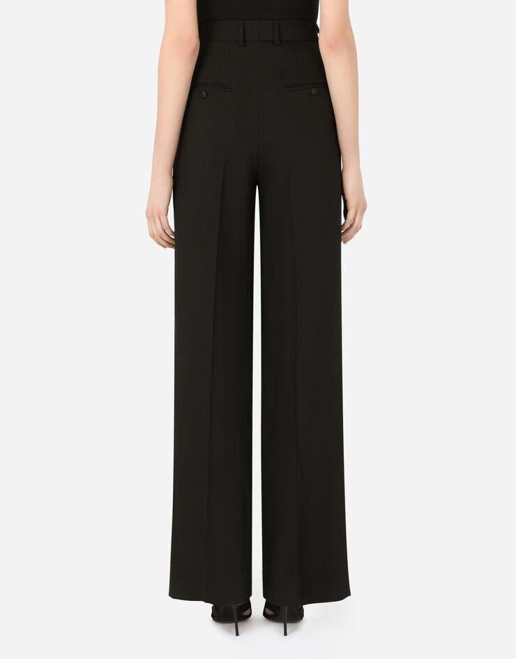 Wool twill palazzo pants - 2