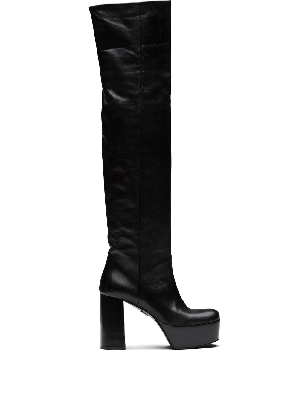 platform leather boots - 1