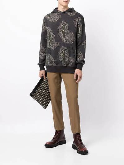 Paul Smith long-sleeved paisley-print hoodie outlook