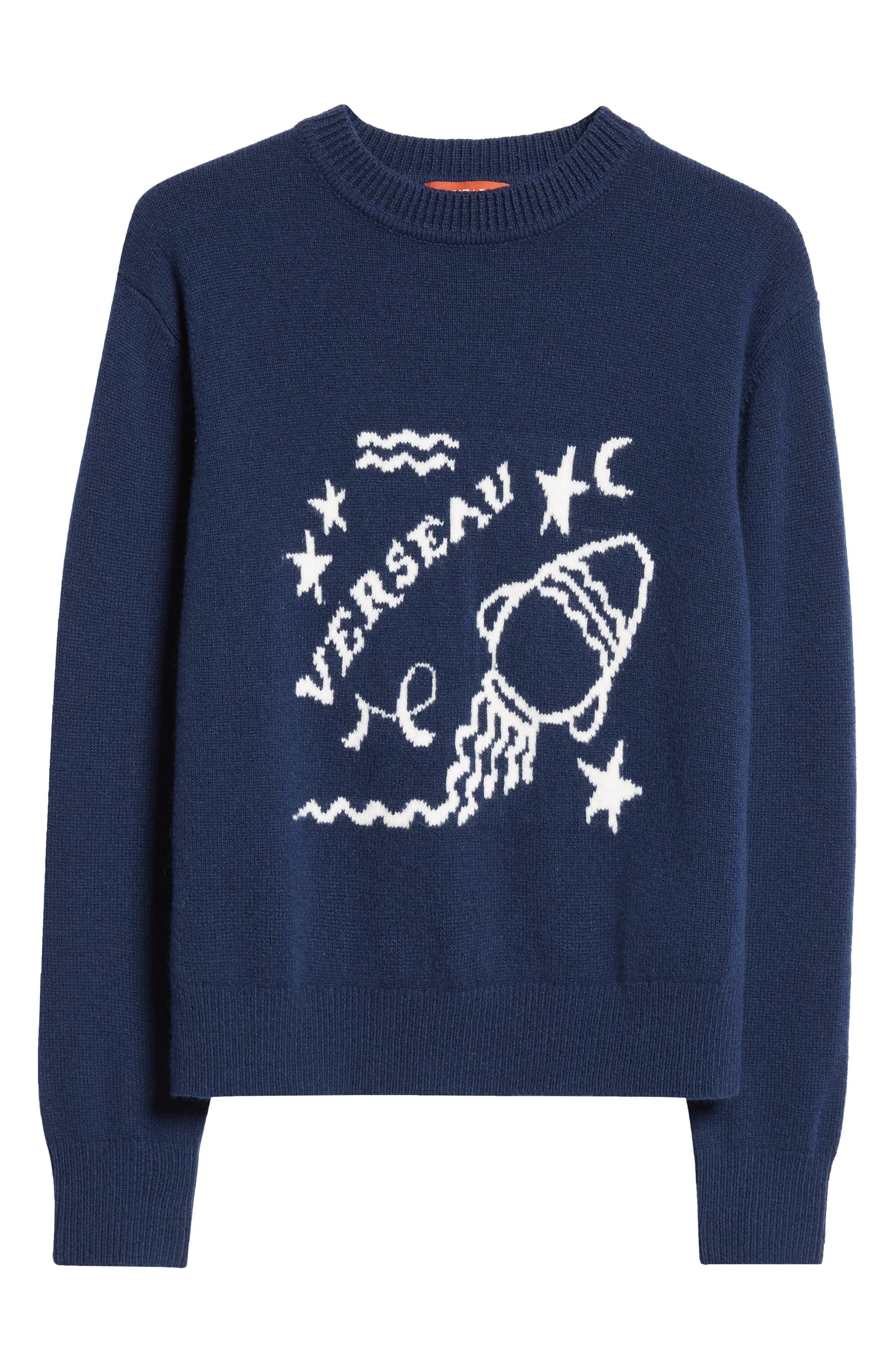 Altuzarra Zodiac Intarsia Virgin Wool Crewneck Sweater in Navy Aquarius at Nordstrom - 1