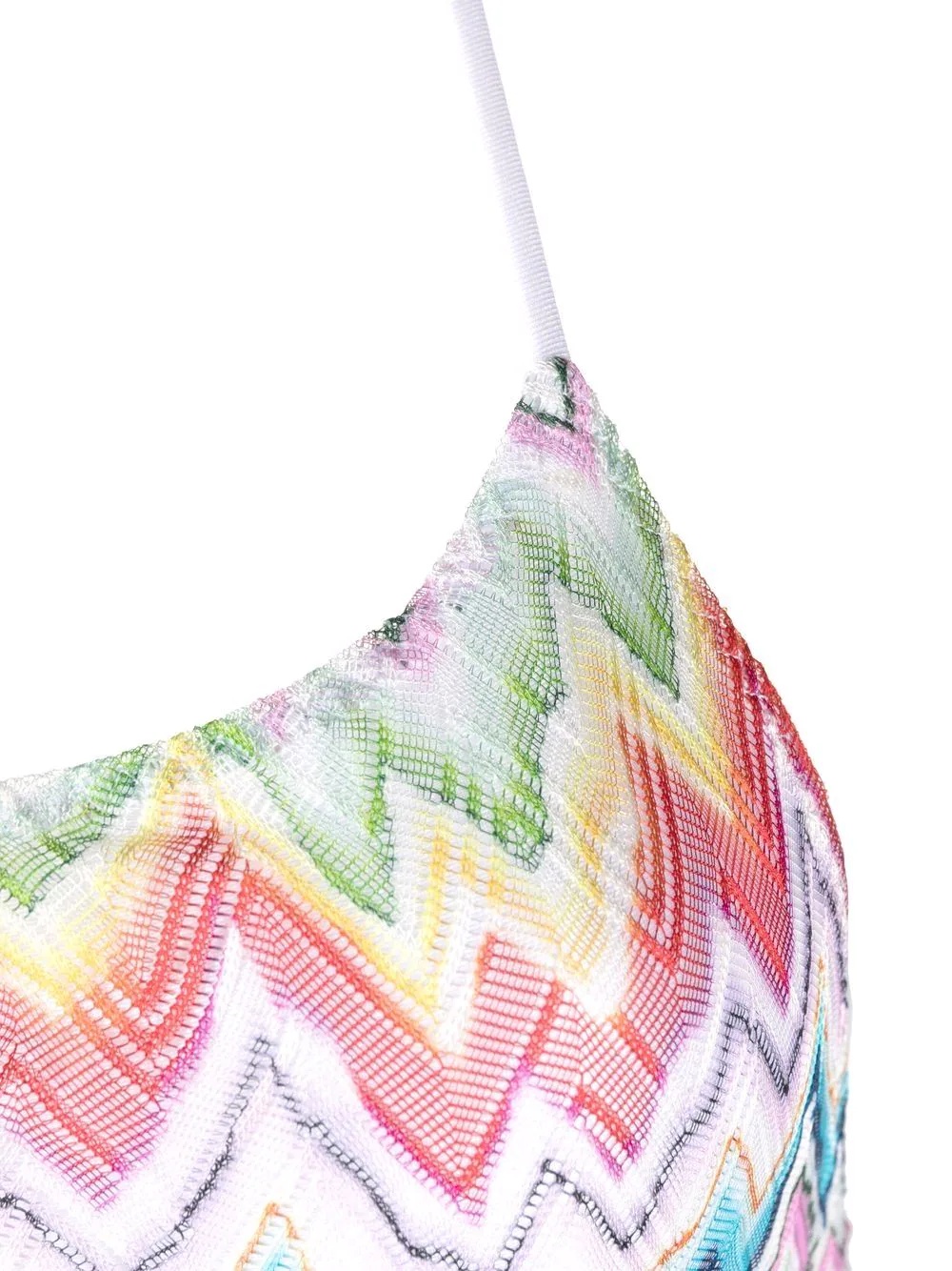 zigzag-print open-back swimsuit - 3