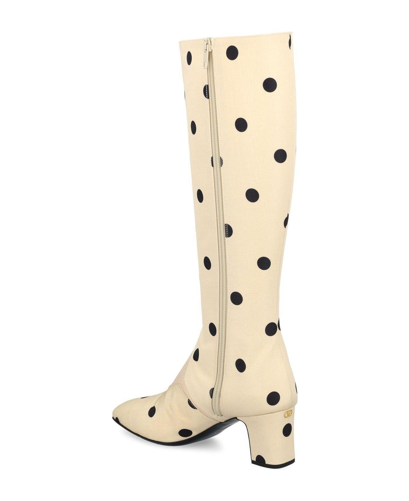 Equivoque Polka Dot Printed Boots - 3
