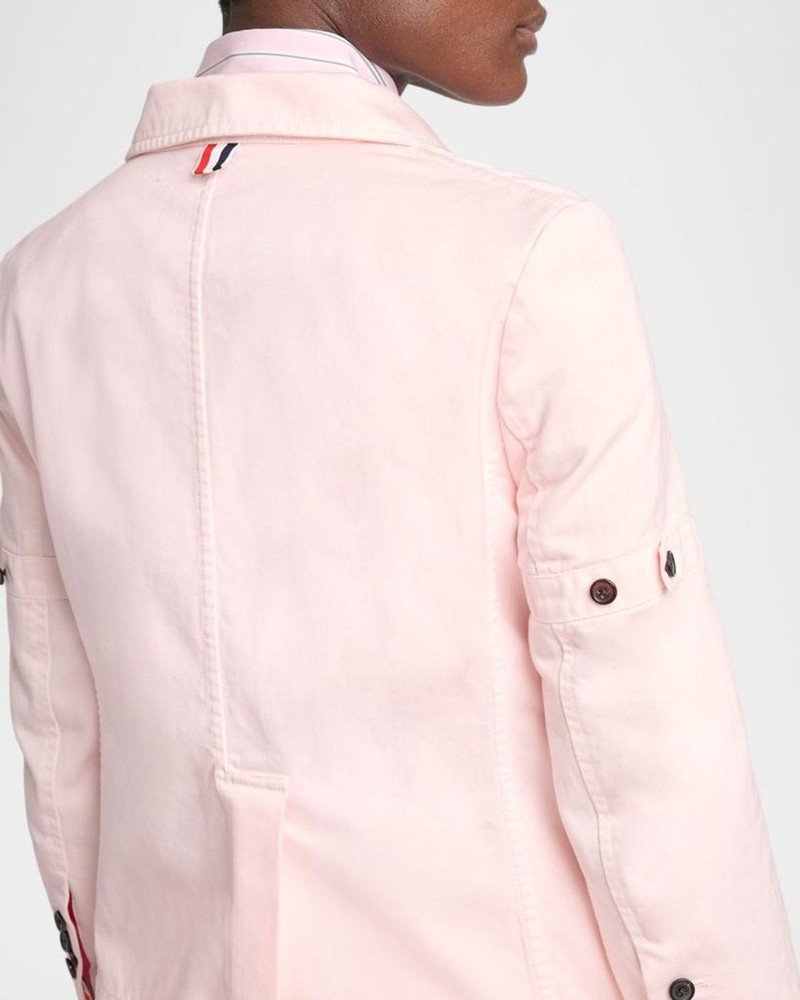 Single-Breasted Denim Shrunken Sport Coat 5