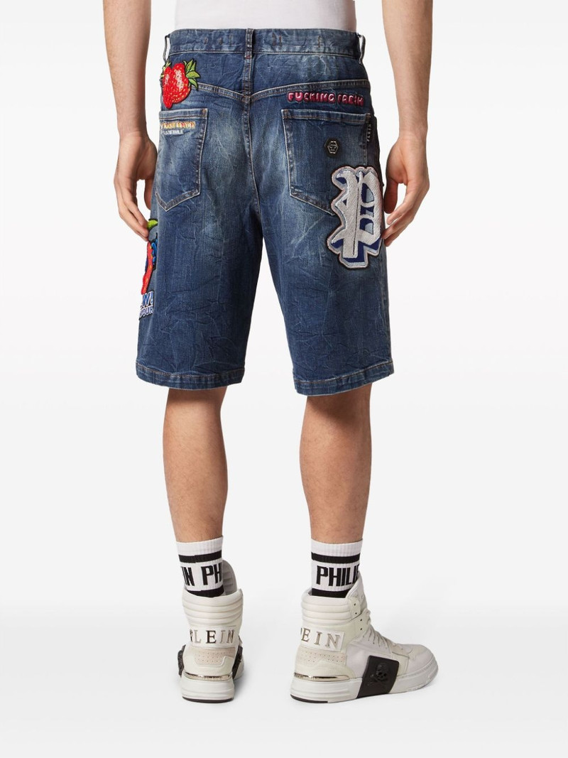 PHILIPP PLEIN Formentera-fit denim shorts outlook