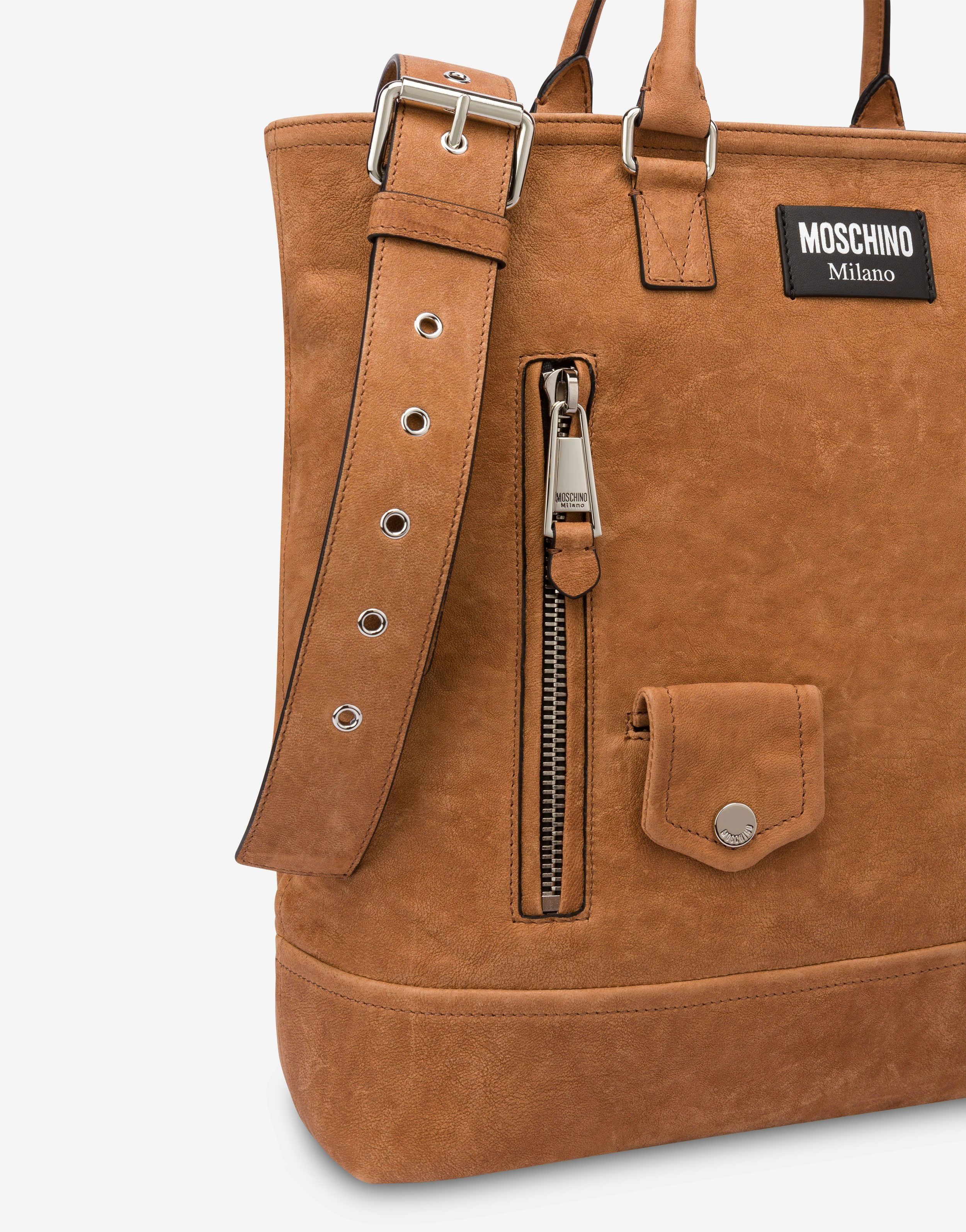 BIKER WASHED NAPPA LEATHER SHOPPER - 4