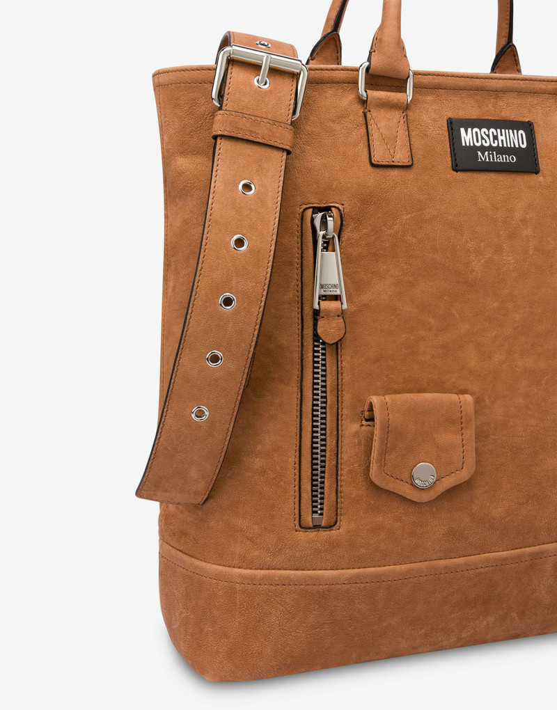 BIKER WASHED NAPPA LEATHER SHOPPER 4