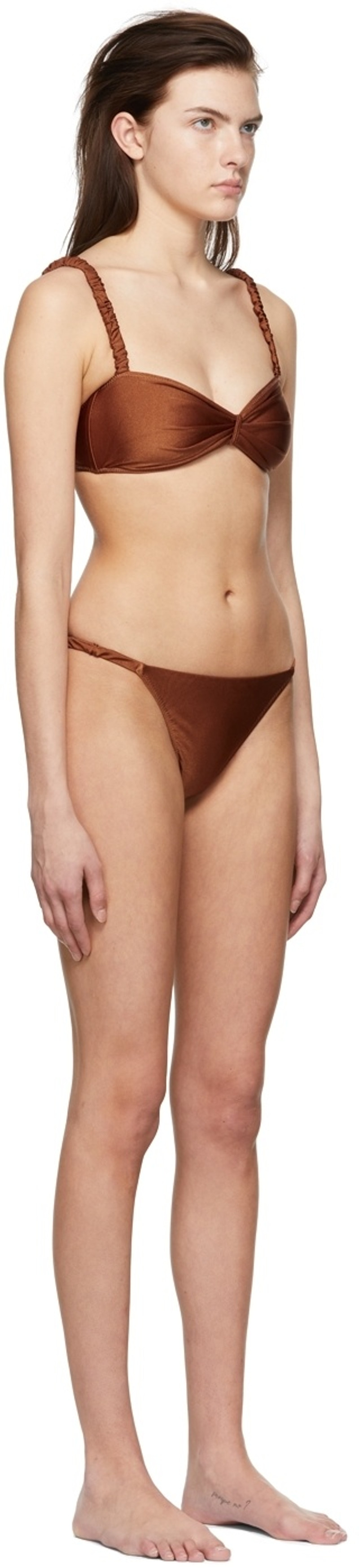 diotima SSENSE Exclusive Tan Nylon Bikini outlook