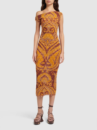 Etro Printed mesh dress outlook