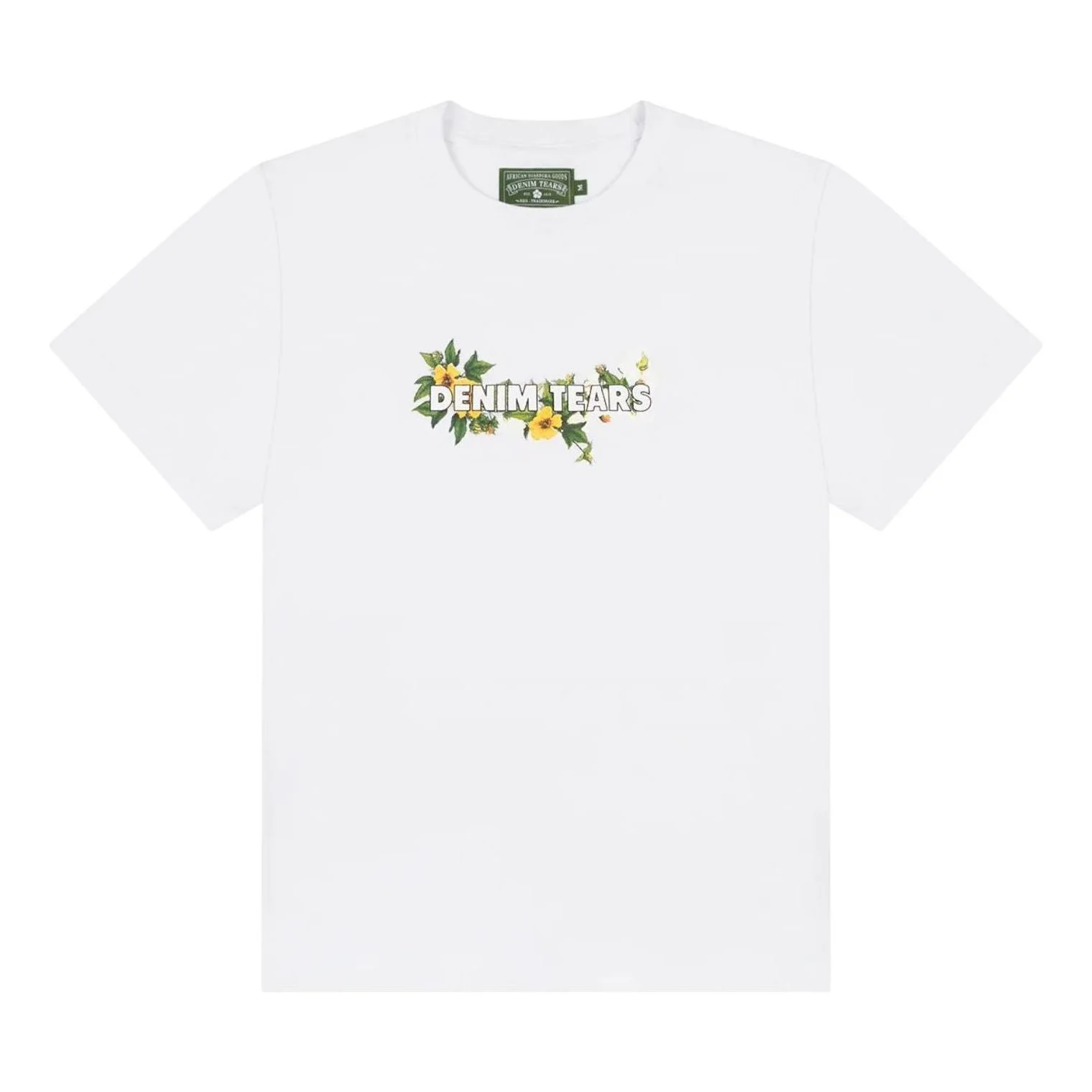 Denim Tears Cotton Floral Logo T-shirt 'White' SS25TSL049875 - 1