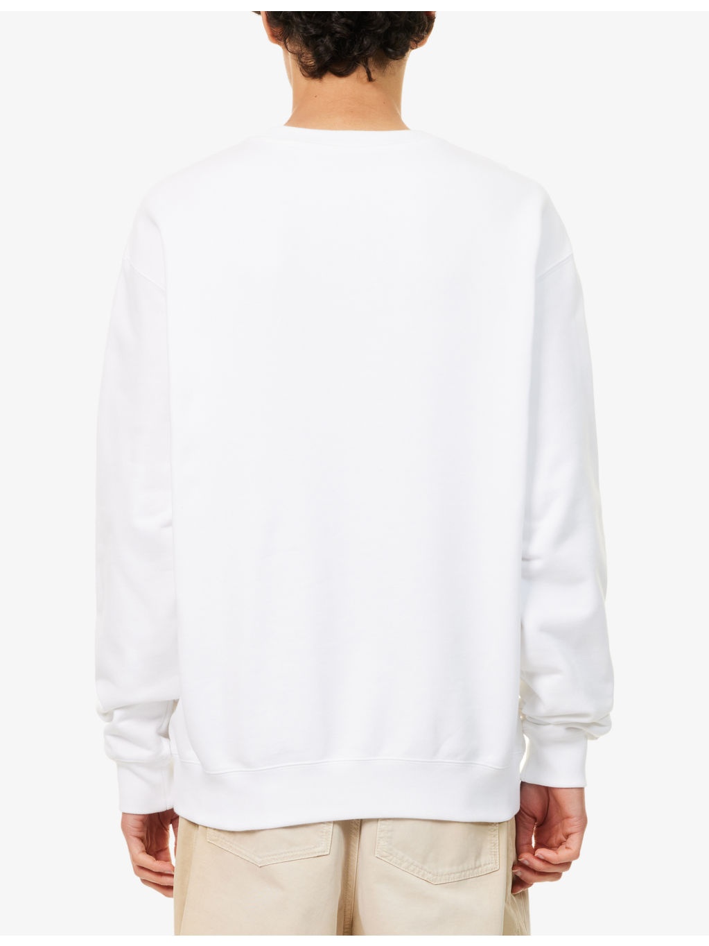Logo-Print Relaxed-Fit Cotton-Jersey Sweatshirt - 4