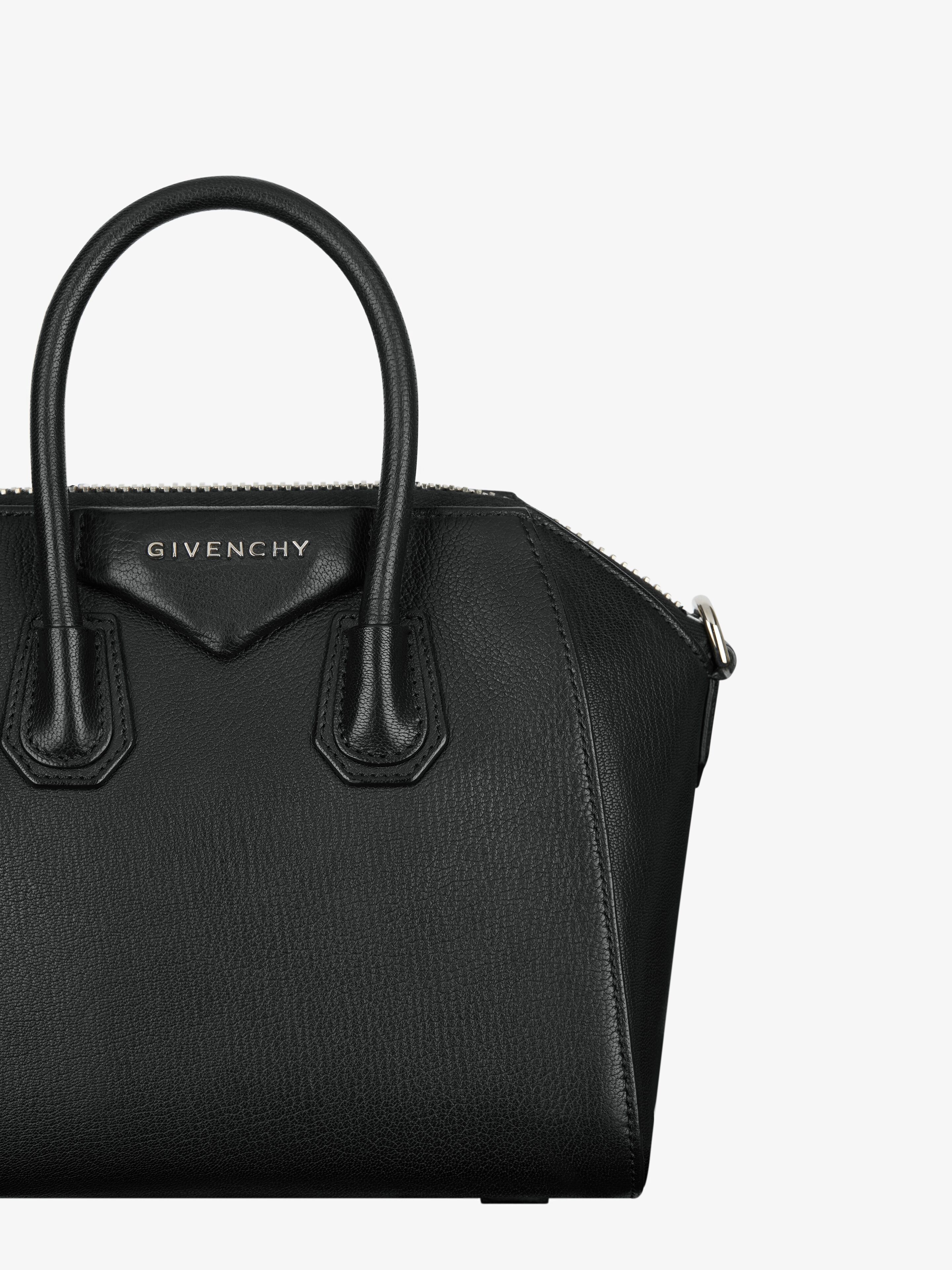 MINI ANTIGONA BAG IN GRAINED LEATHER - 4