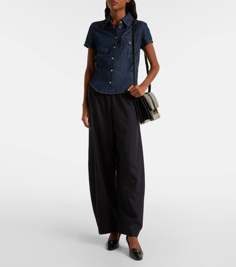 KHAITE Cavazos denim shirt outlook