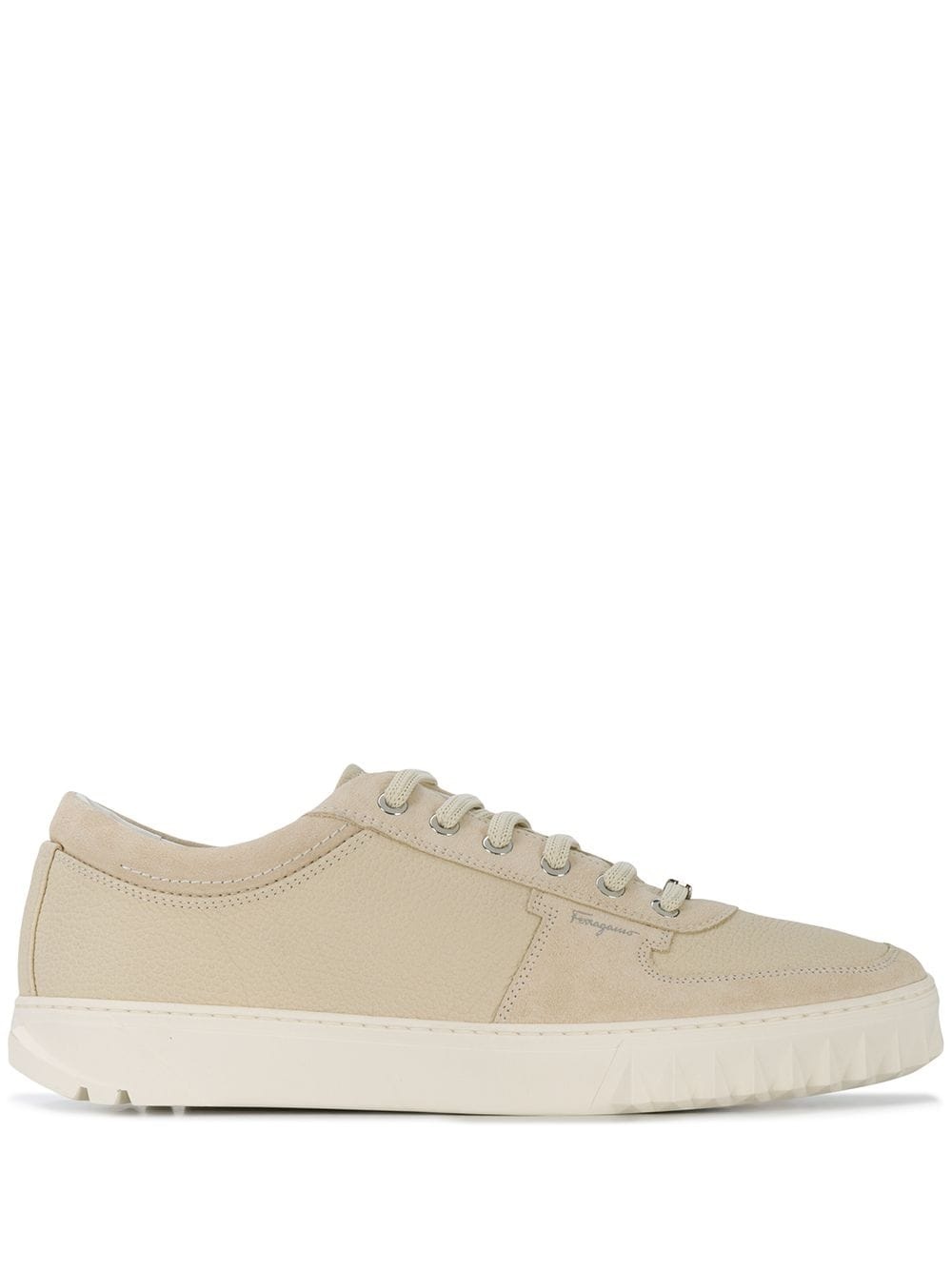 panelled low-top sneakers - 1