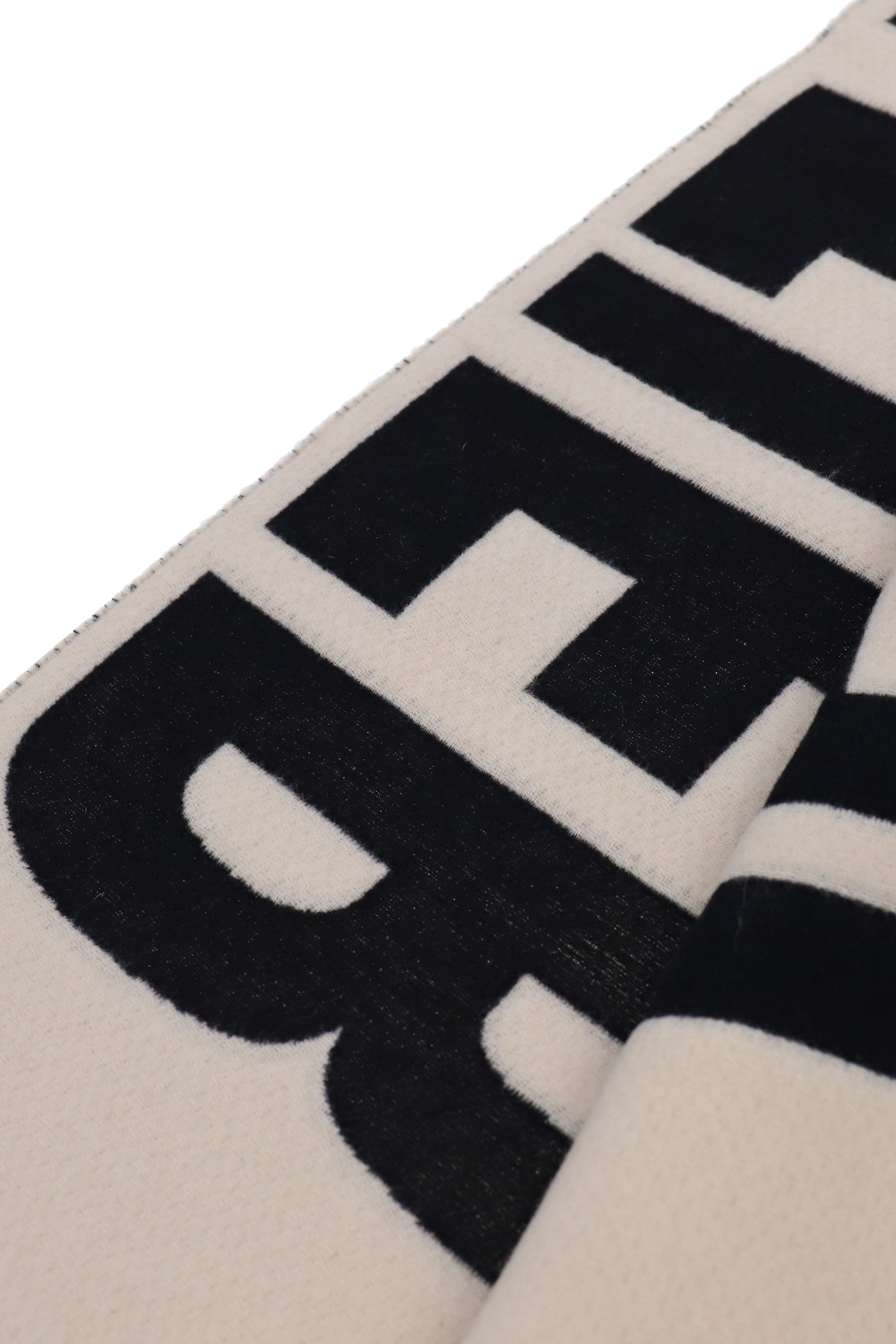 LOGO SCARF / ECRU/BLK - 4