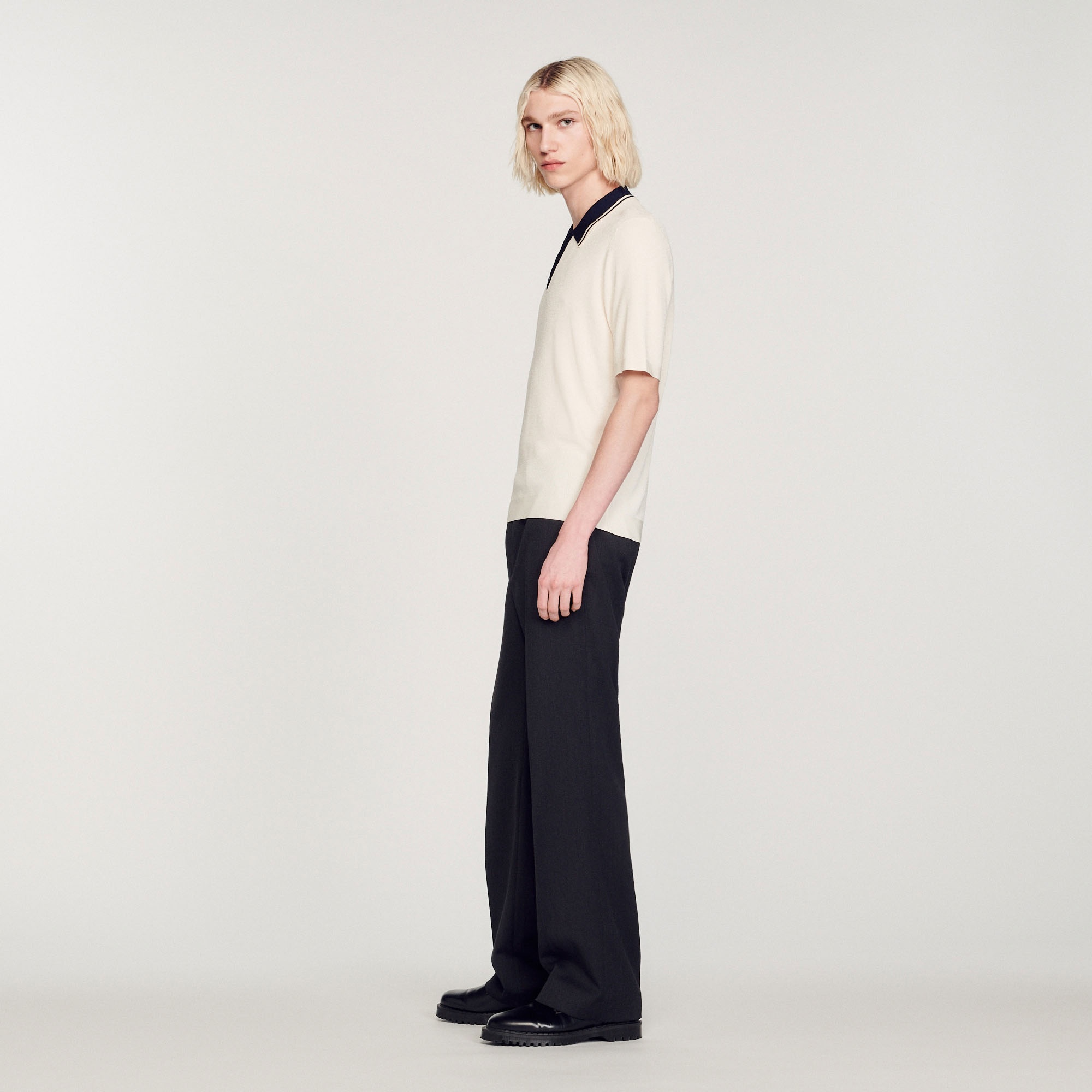 Contrasting collar polo shirt - 7