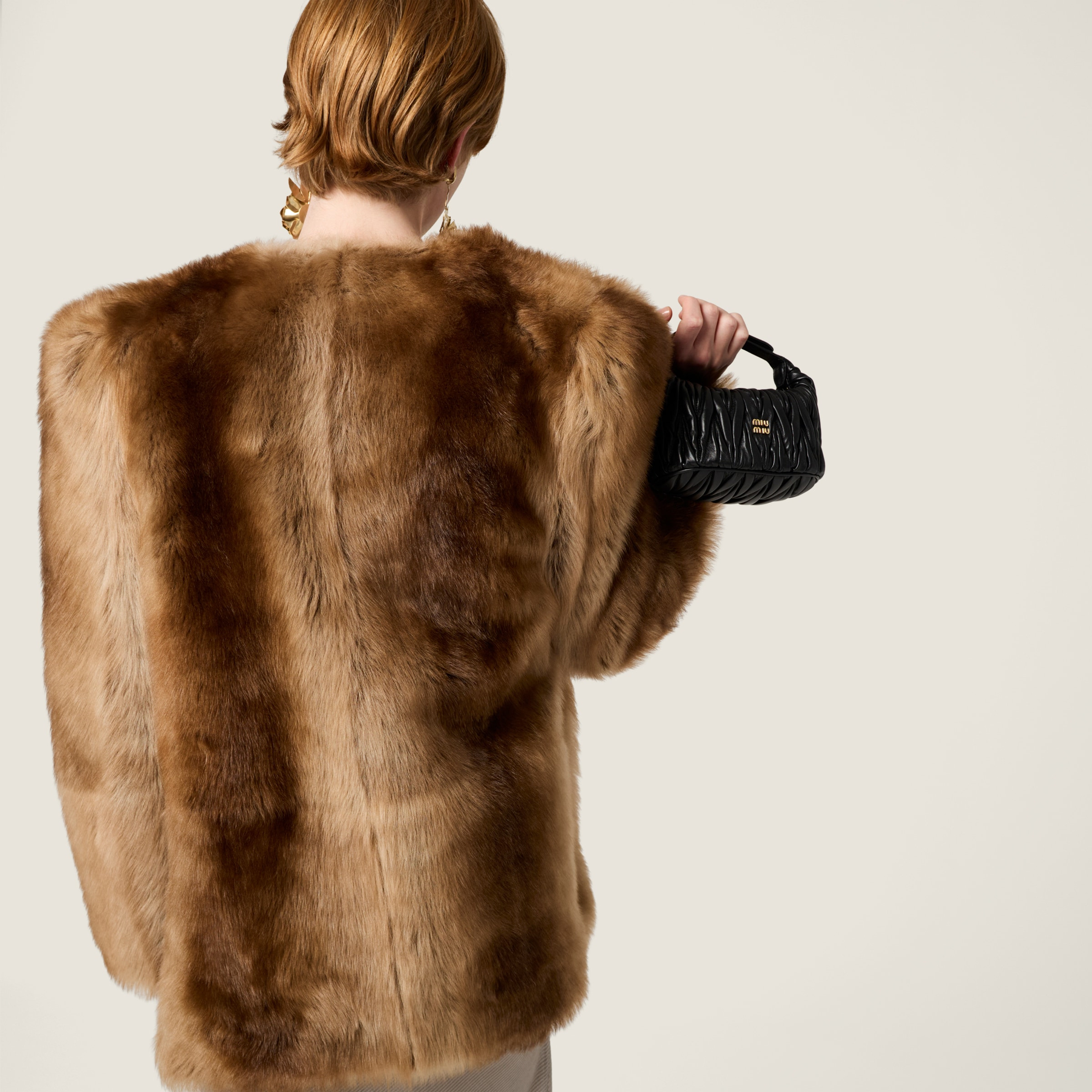 Matelassé nappa leather pouch - 2