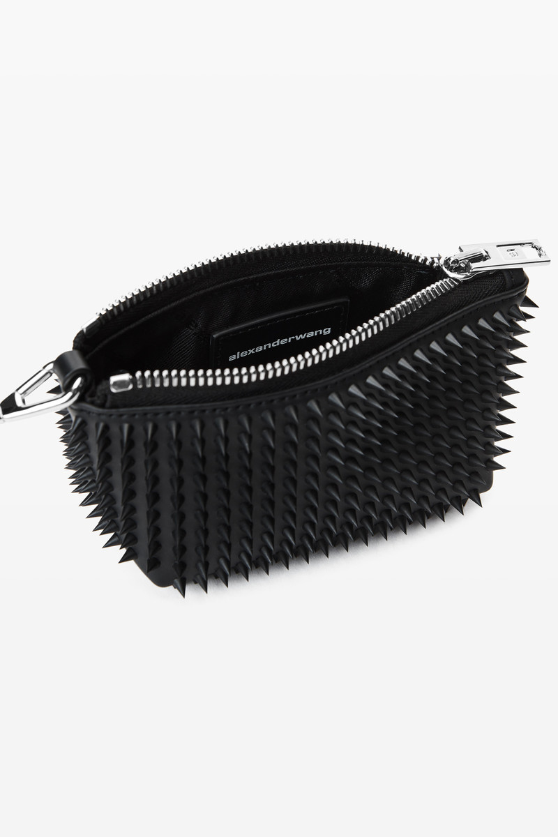 Alexander Wang coin purse in rubberized spikes outlook