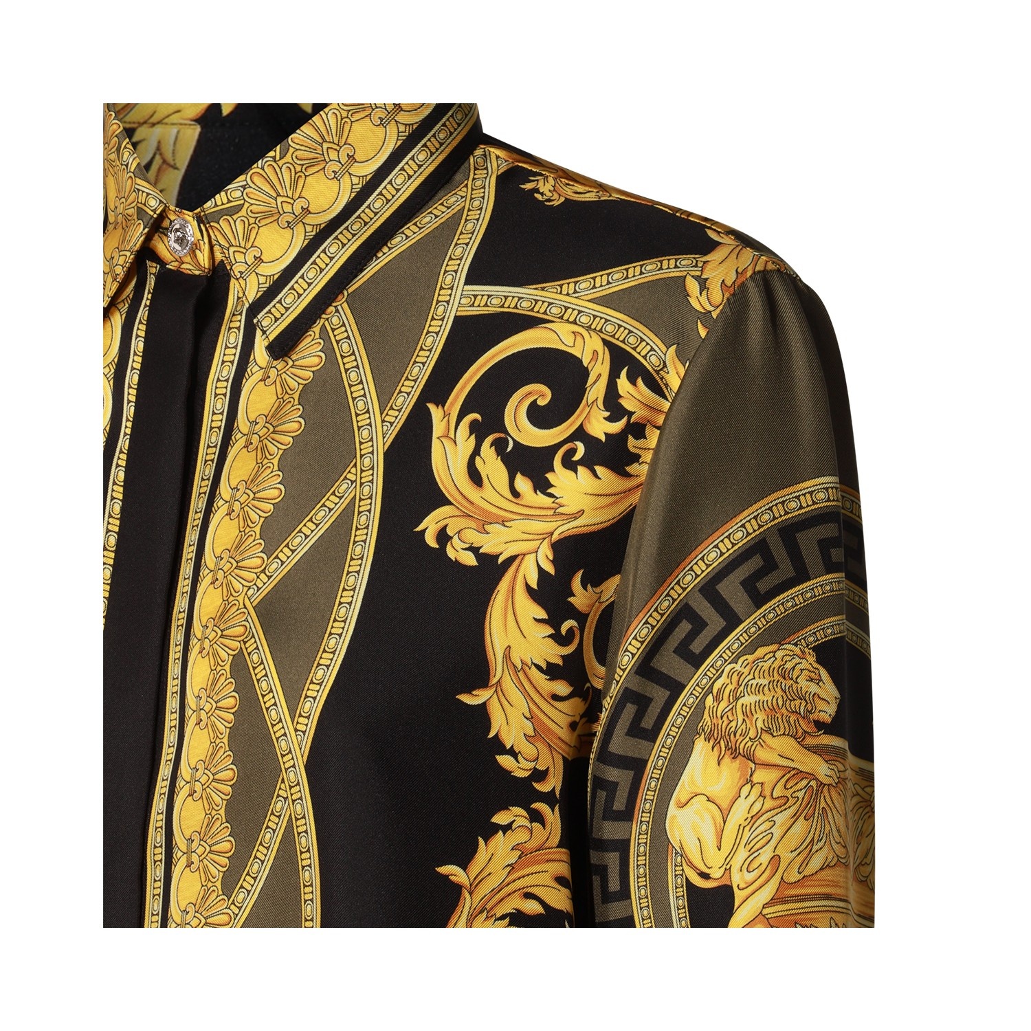 GOLD AND BLACK SILK SHIRT - 4