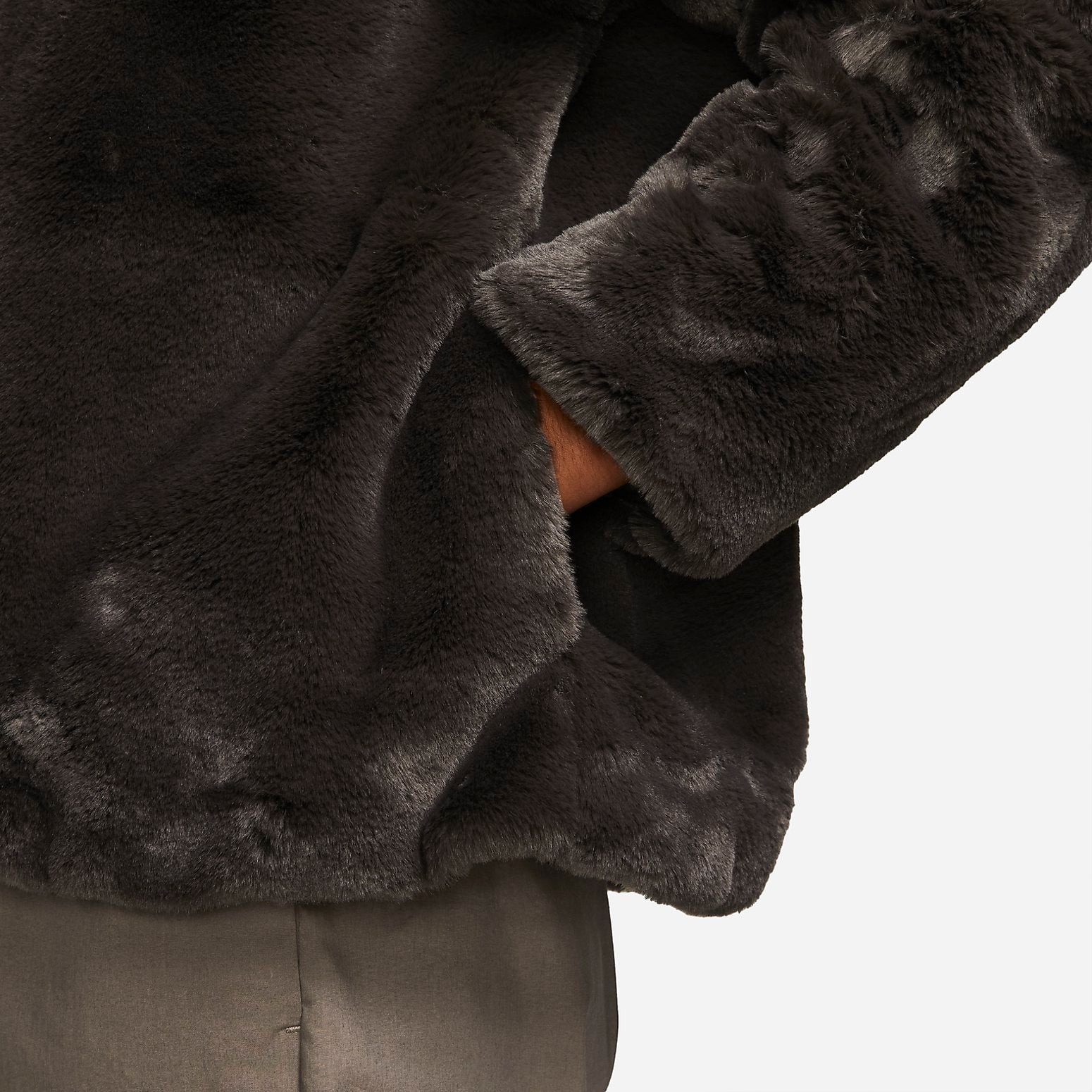 (WMNS) Nike Oversized Swoosh Logo Jacket Asia Sizing 'Velvet Brown' DO3792-220 - 4