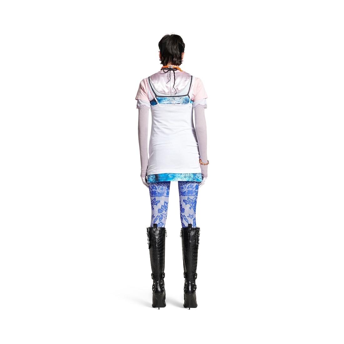 Women's Layered Dress in Multicolored - 4