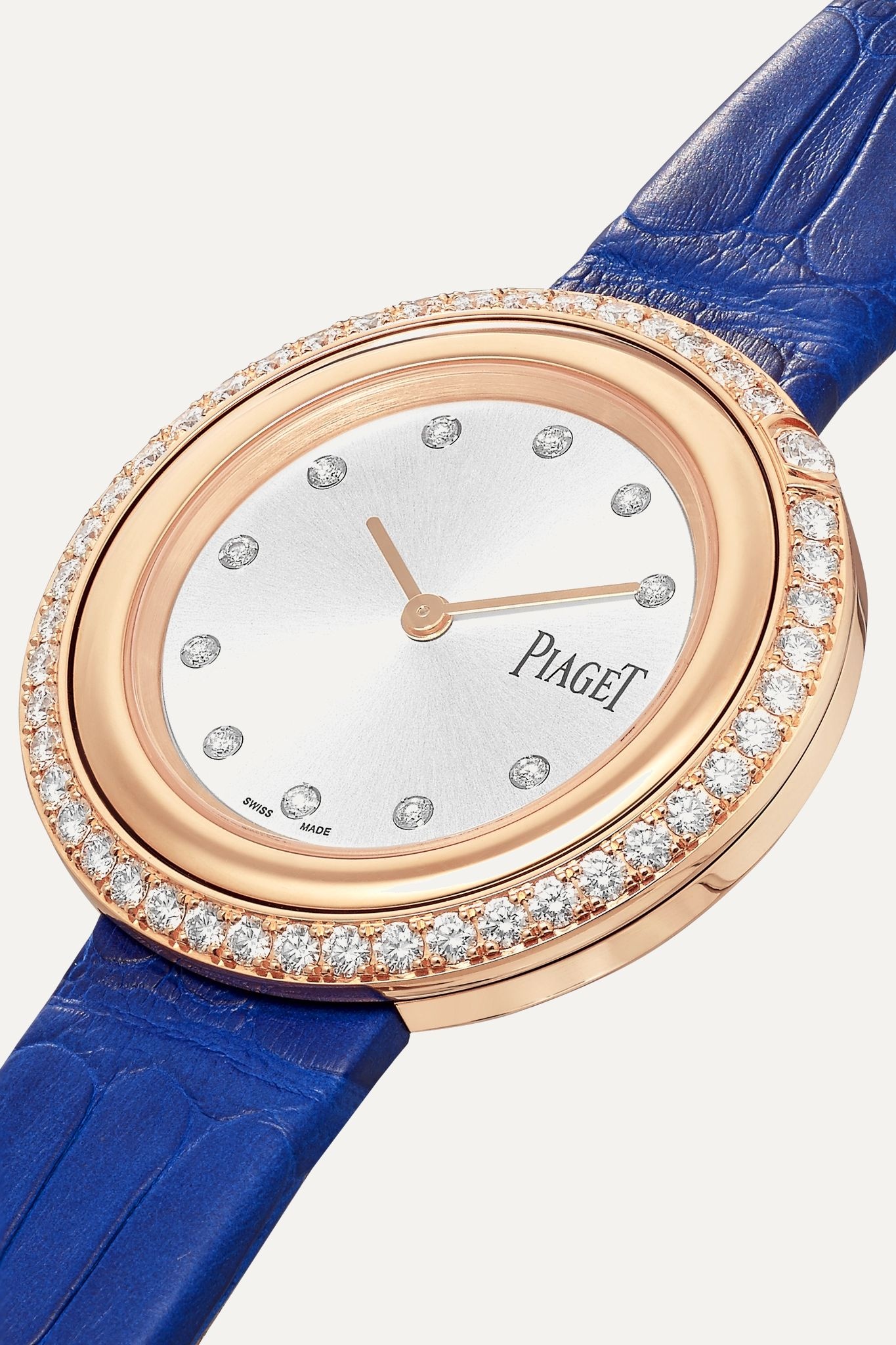 Possession 34mm 18-karat rose gold, alligator and diamond watch - 2