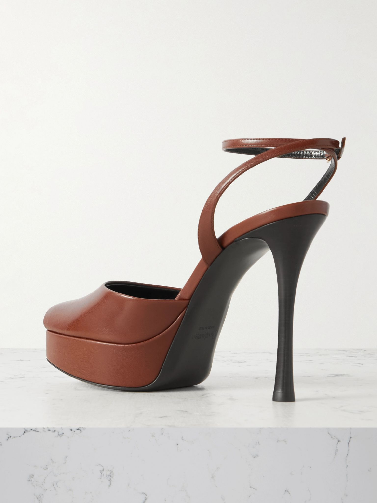 La Scandale leather sandals Brown - 3