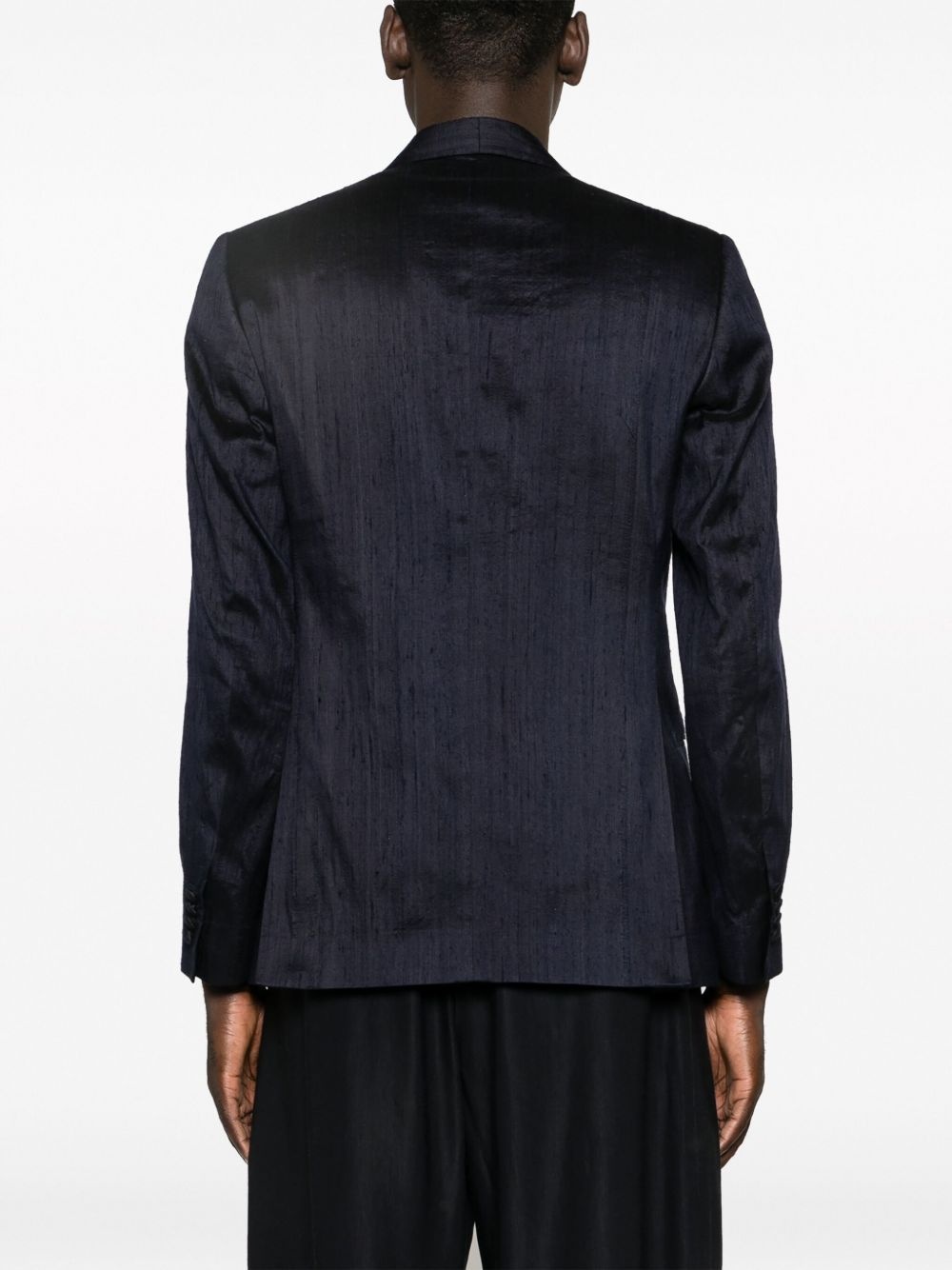 single-breasted silk blazer - 4