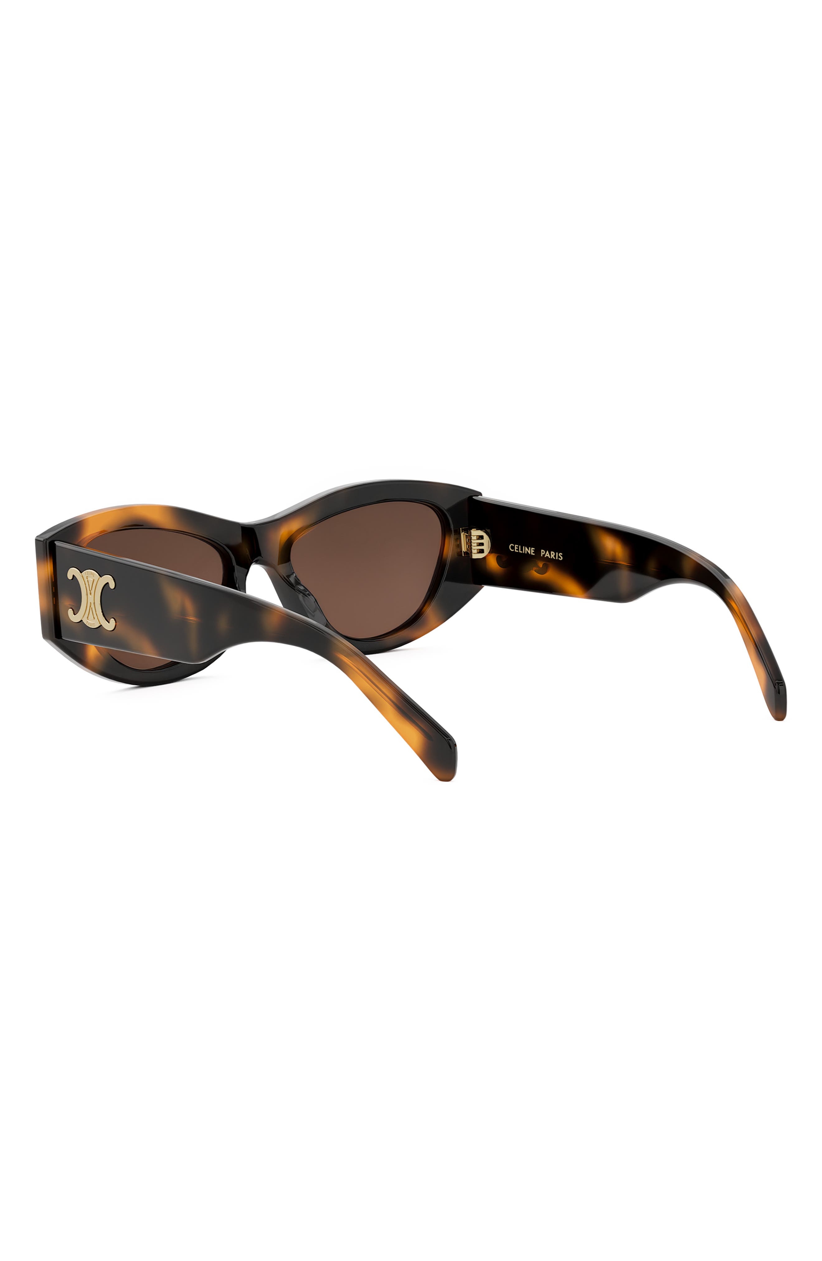CELINE Triomphe 55mm Rectangular Sunglasses in Blonde Havana /Brown at Nordstrom - 5