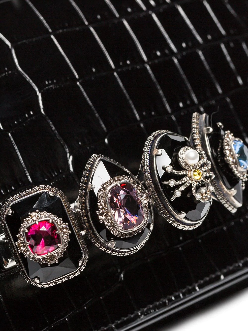 jewelled knuckleduster shoulder bag - 5