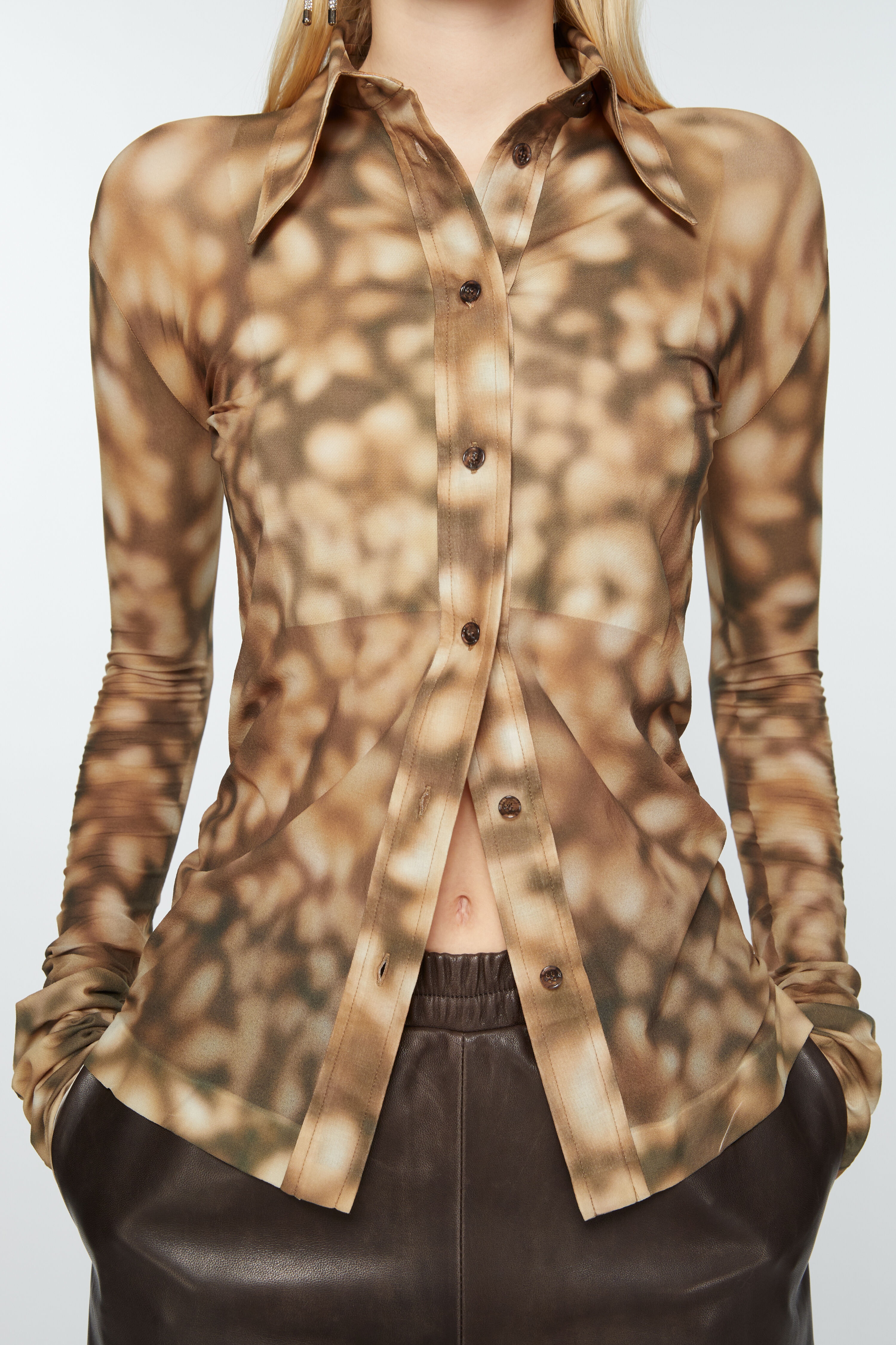 Print shirt - Dark brown - 4