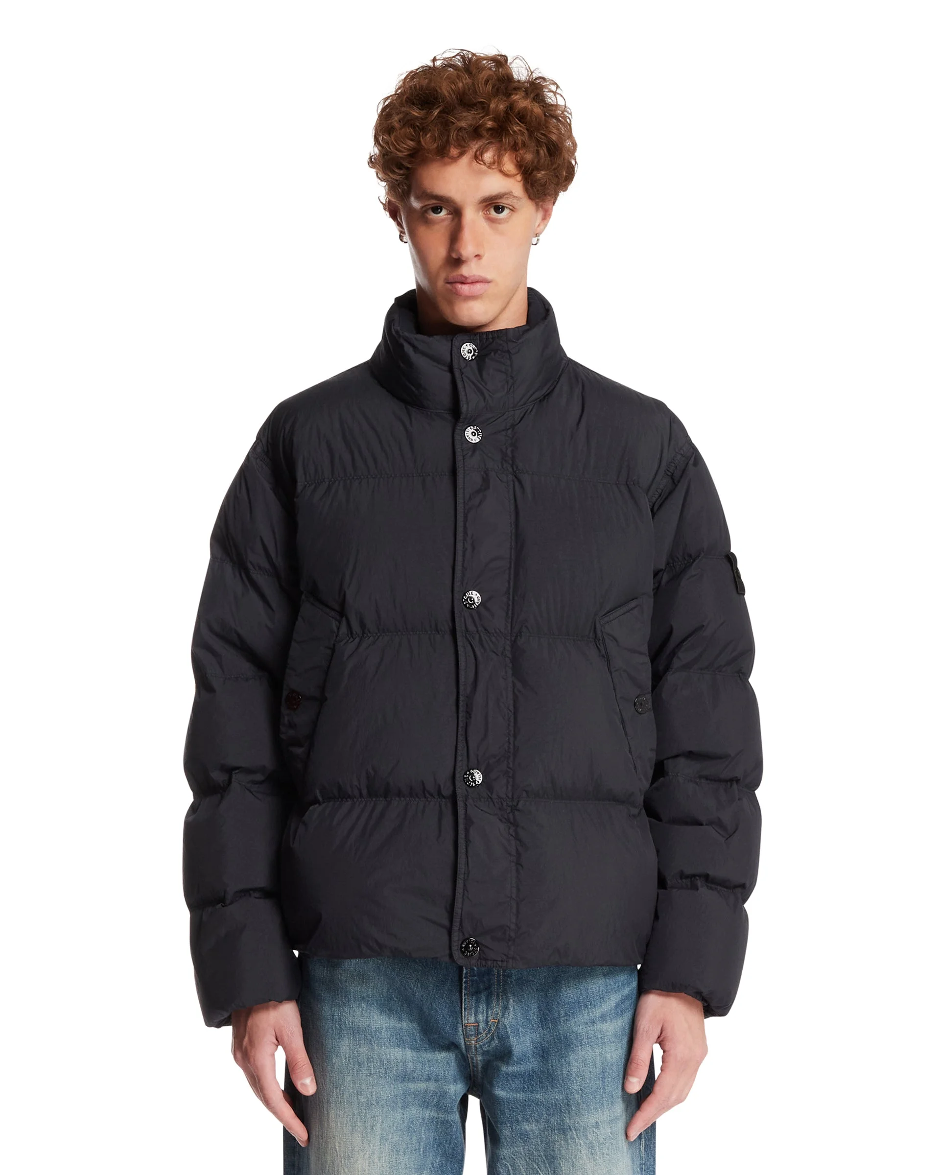 Black Regular Down Jacket - 1