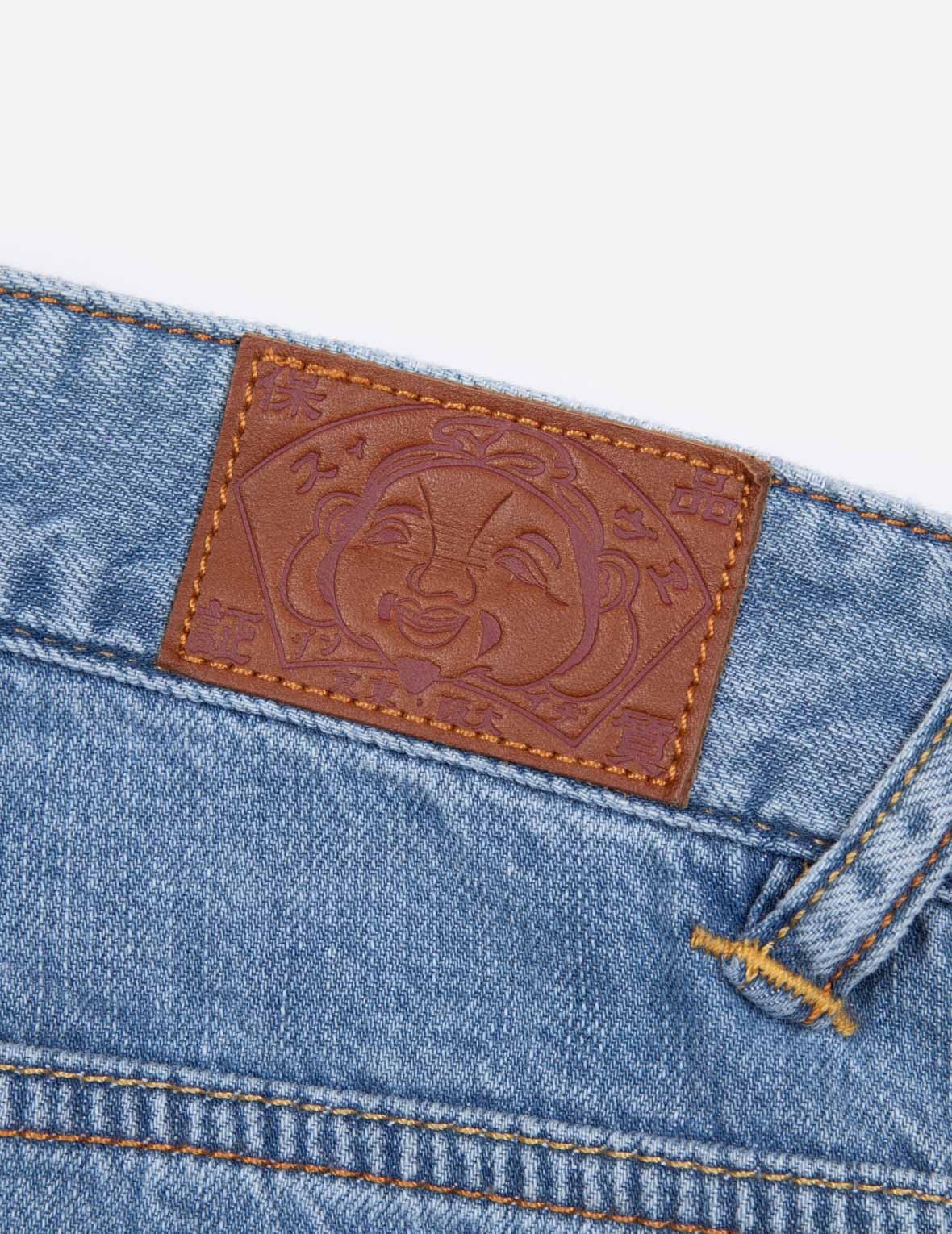 SEAGULL EMBROIDERY AND WISTERIA PRINT RELAX FIT JEANS - 11
